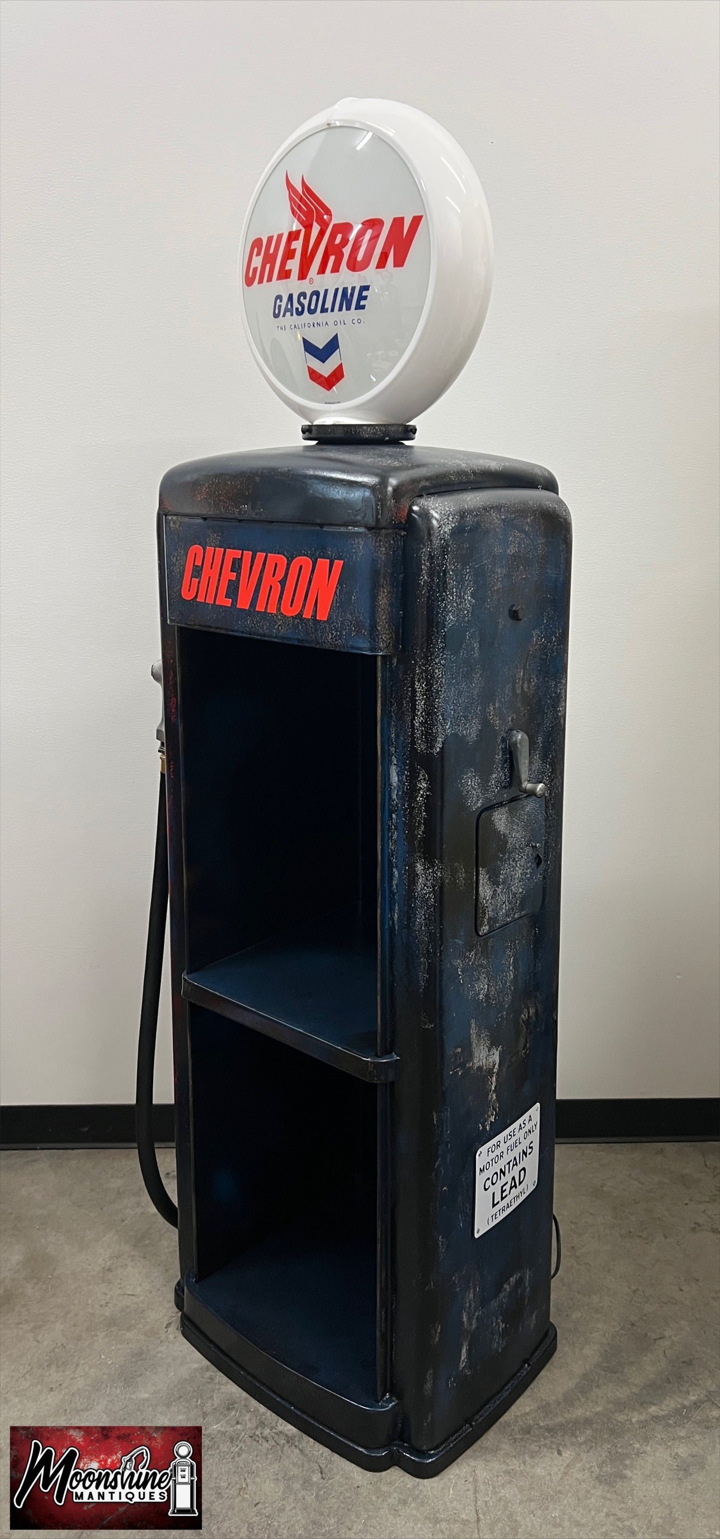 Rustoration 1950’s CHEVRON GASOLINE Tokheim Gas Pump w/ Shelves - Shipping Available!