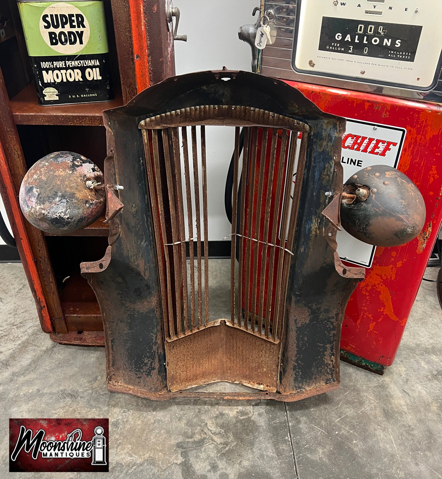 1937 PACKARD Grille Shell w/ Headlights - Free Shipping!