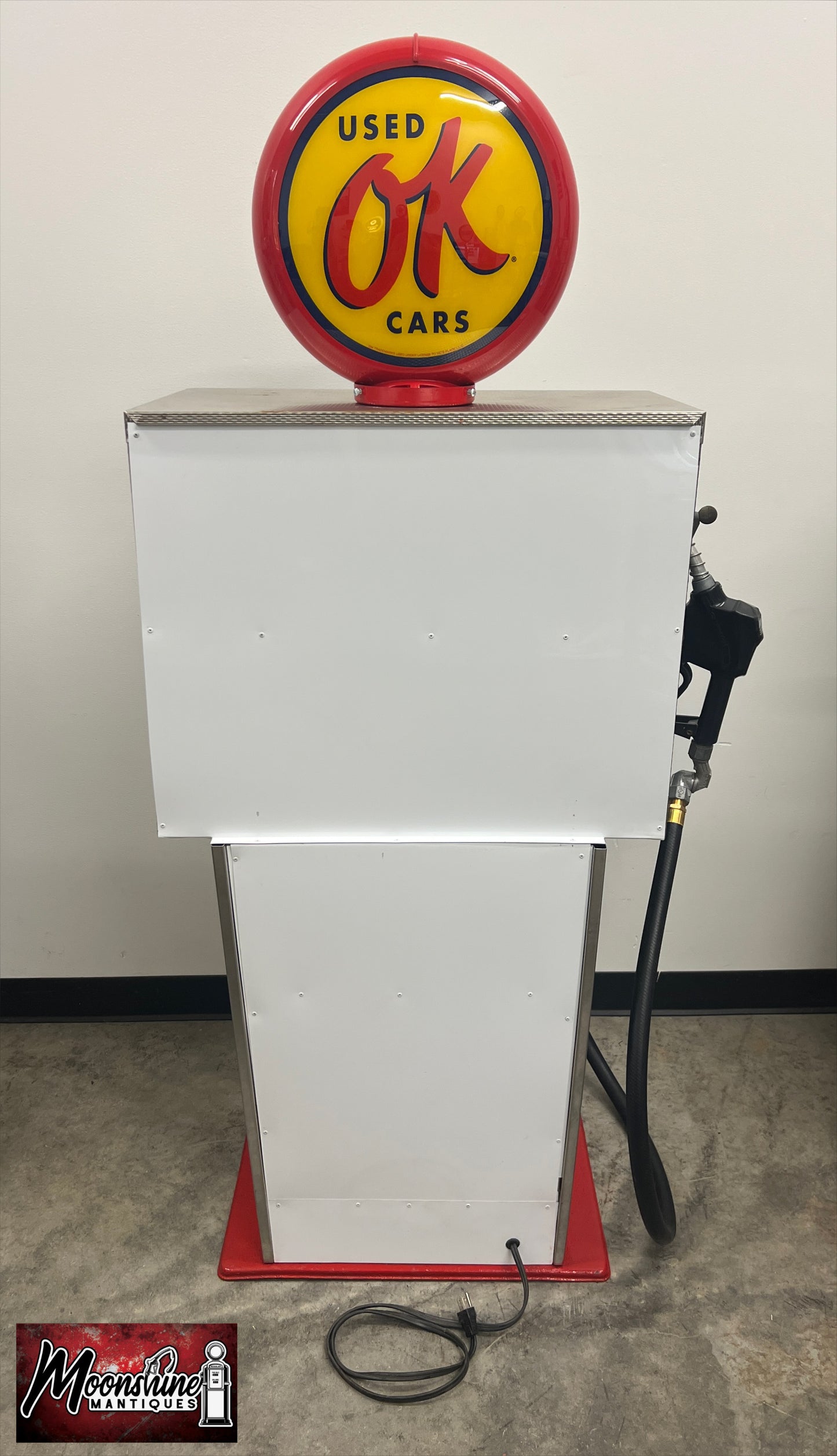 Custom 1960’s Chevrolet OK USED CARS Bennett Gas Pump w/ Display Shelves - Free Shipping!