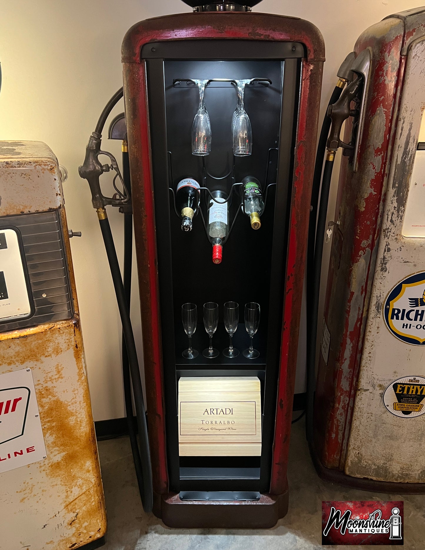 1930’s FORD MUSTANG Gilbarco Gas Pump Wine Cabinet - Home / Bar Decor - Free Shipping!