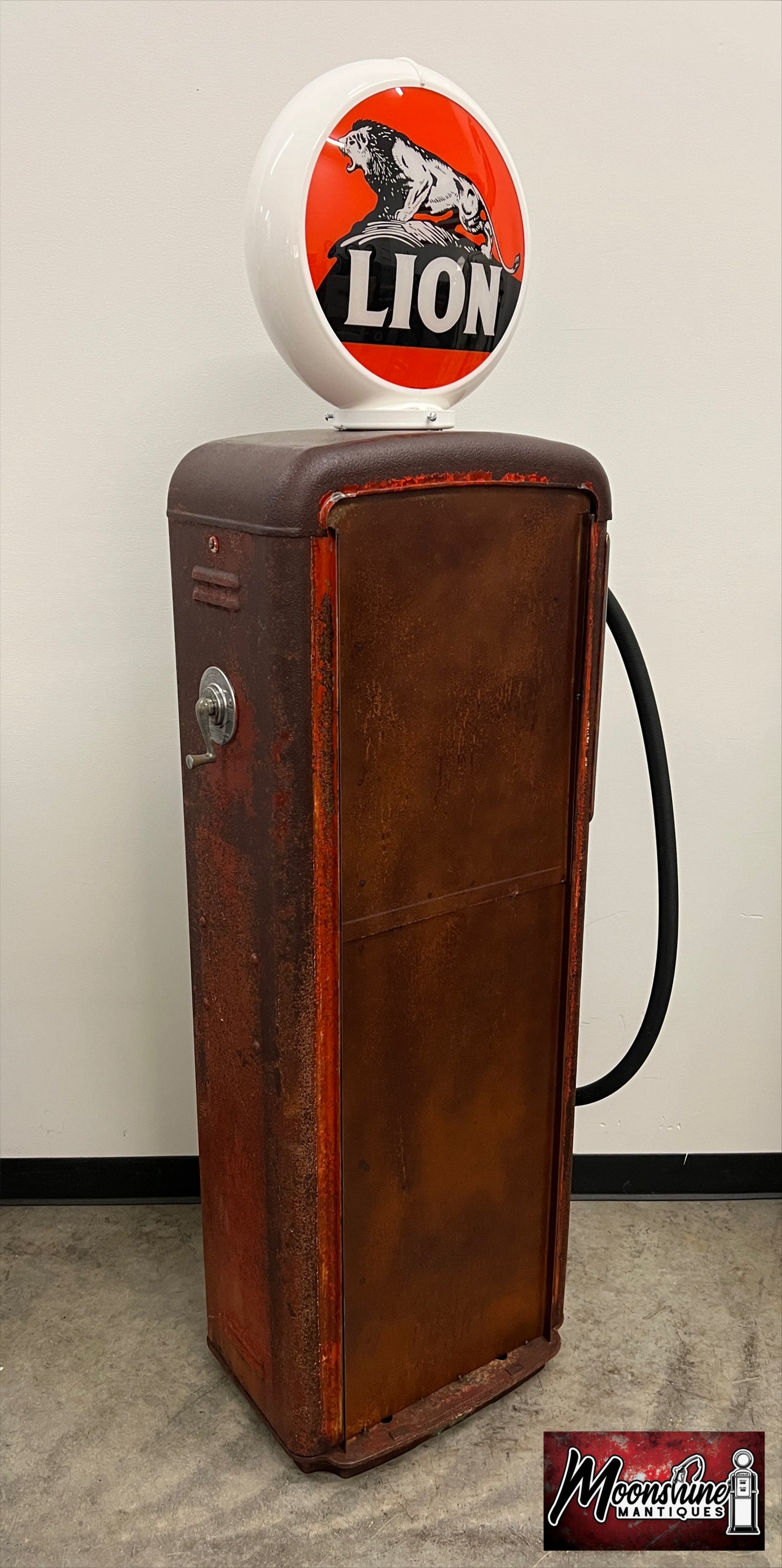Rustoration 1950’s LION GASOLINE Gilbarco Gas Pump w/ Shelves - Free Shipping!