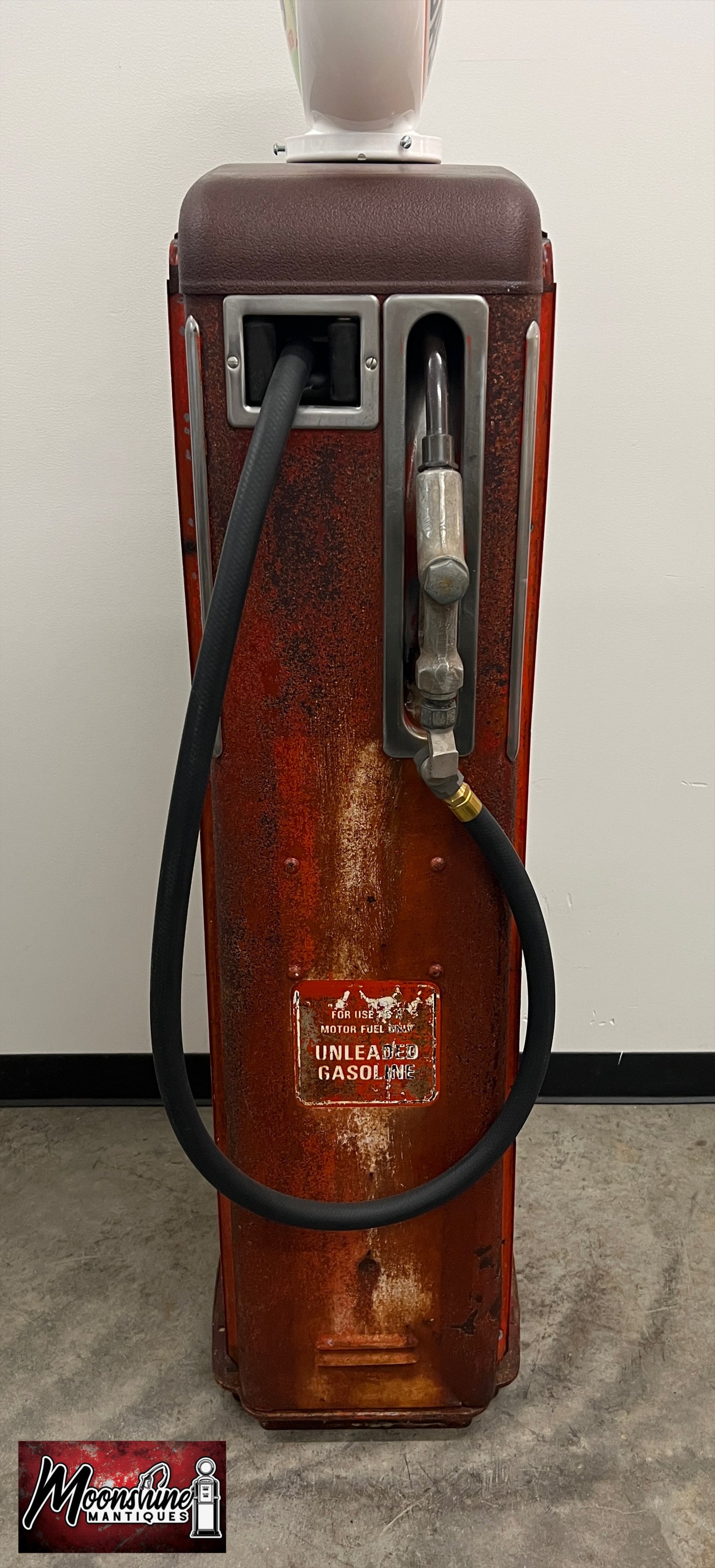 Rustoration 1950’s GOOD GULF GASOLINE Gilbarco Gas Pump w/ Custom Shelves - Free Shipping!