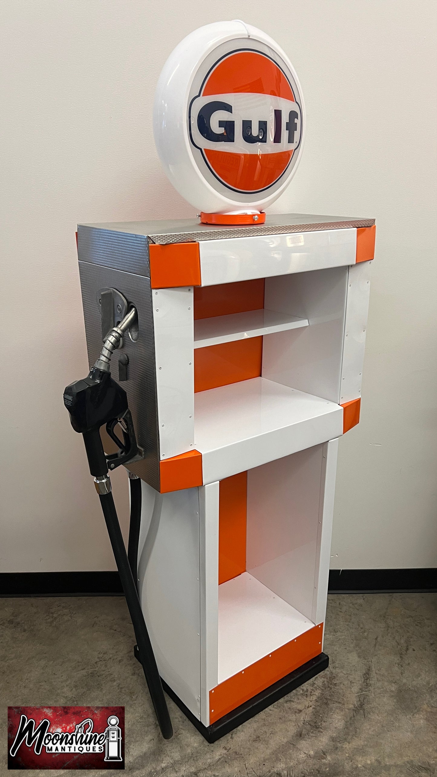 Custom 1960’s GULF Tokheim Gas Pump w/ Display Shelves - Free Shipping!