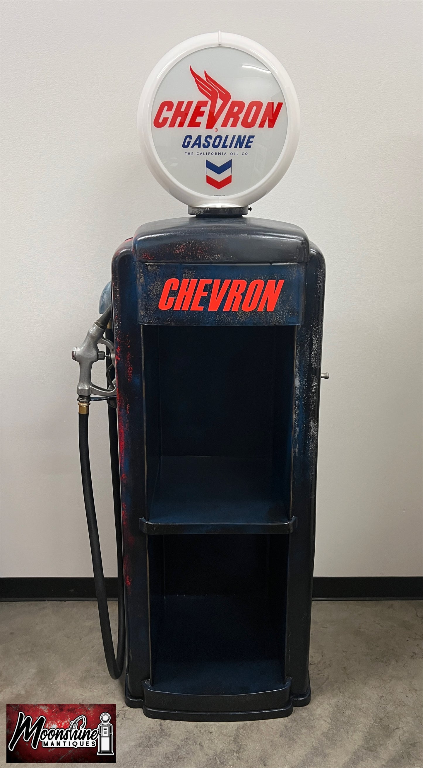 Rustoration 1950’s CHEVRON GASOLINE Tokheim Gas Pump w/ Shelves - Shipping Available!