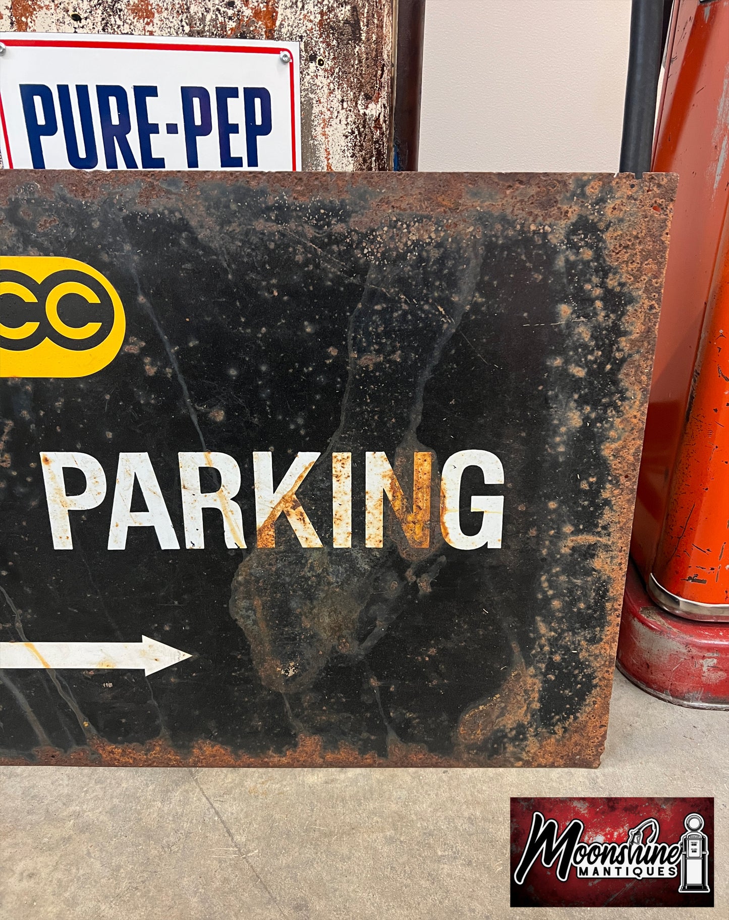 Vtg CPCC Central Piedmont Community College Student Parking Sign - Charlotte, NC - Free Shipping!