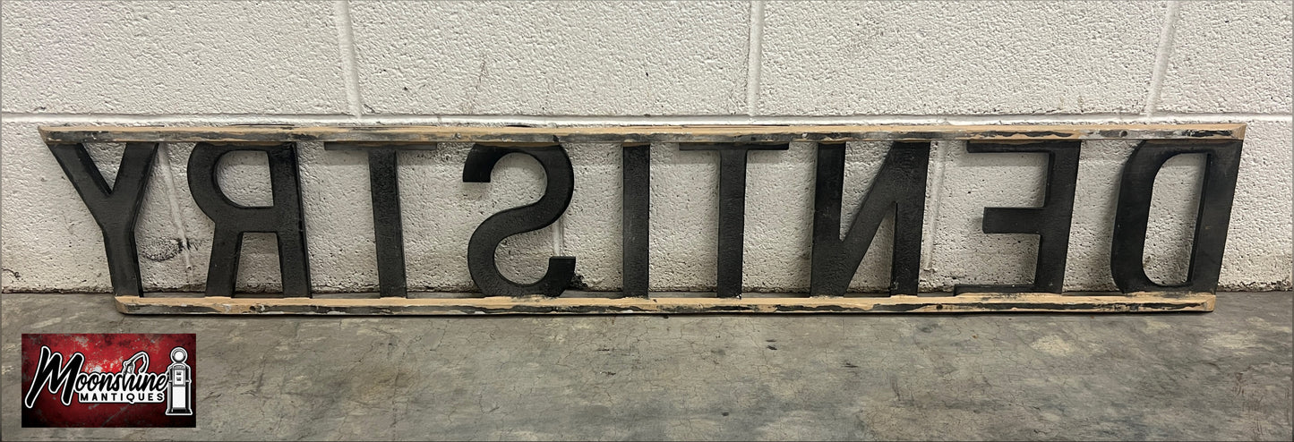 Vtg. Original DENTISTRY Sign - Dentist Office - Free Shipping!