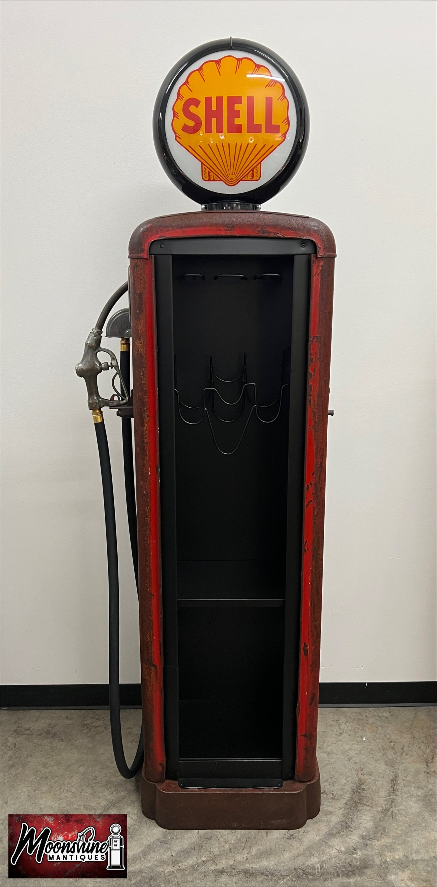 1930’s SHELL GASOLINE Gilbarco Gas Pump Wine Cabinet - Home / Bar Decor - Free Shipping!
