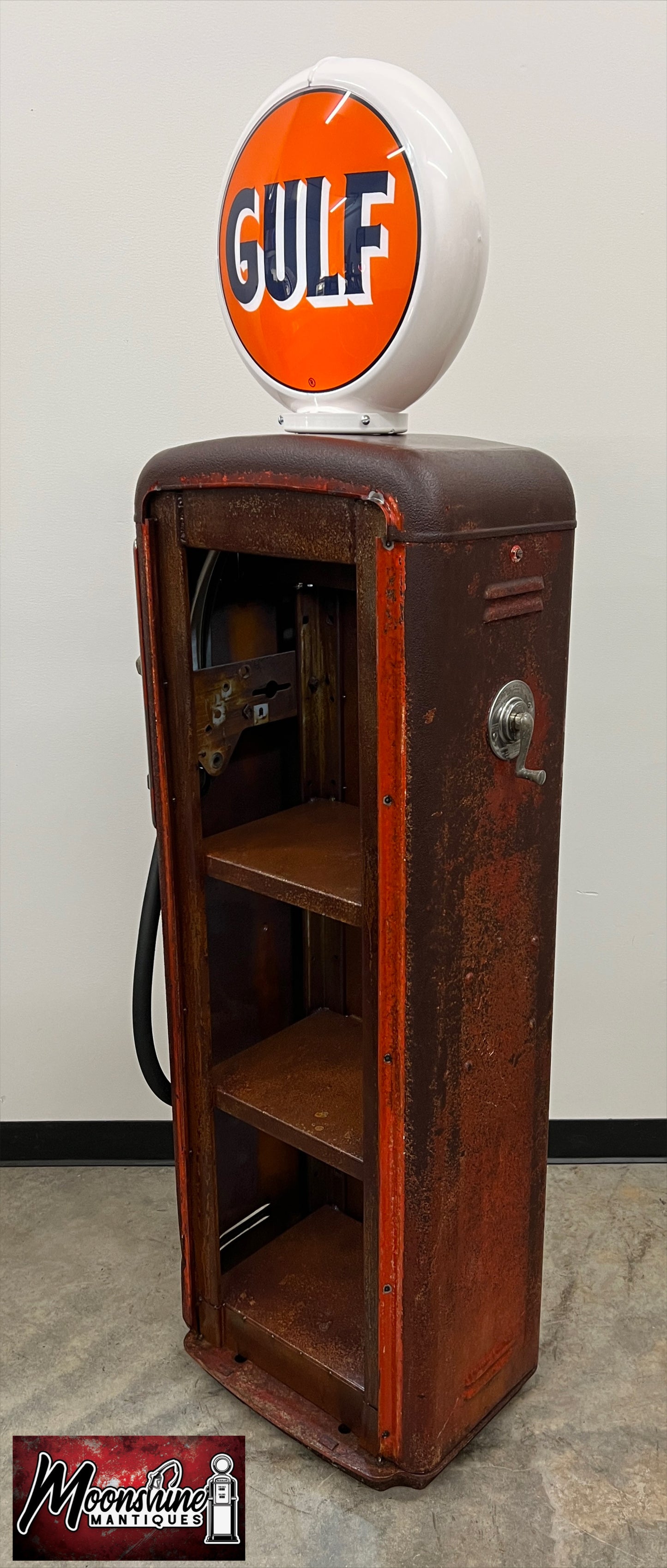Rustoration 1950’s GULF GASOLINE Gilbarco Gas Pump w/ Shelves - Free Shipping!