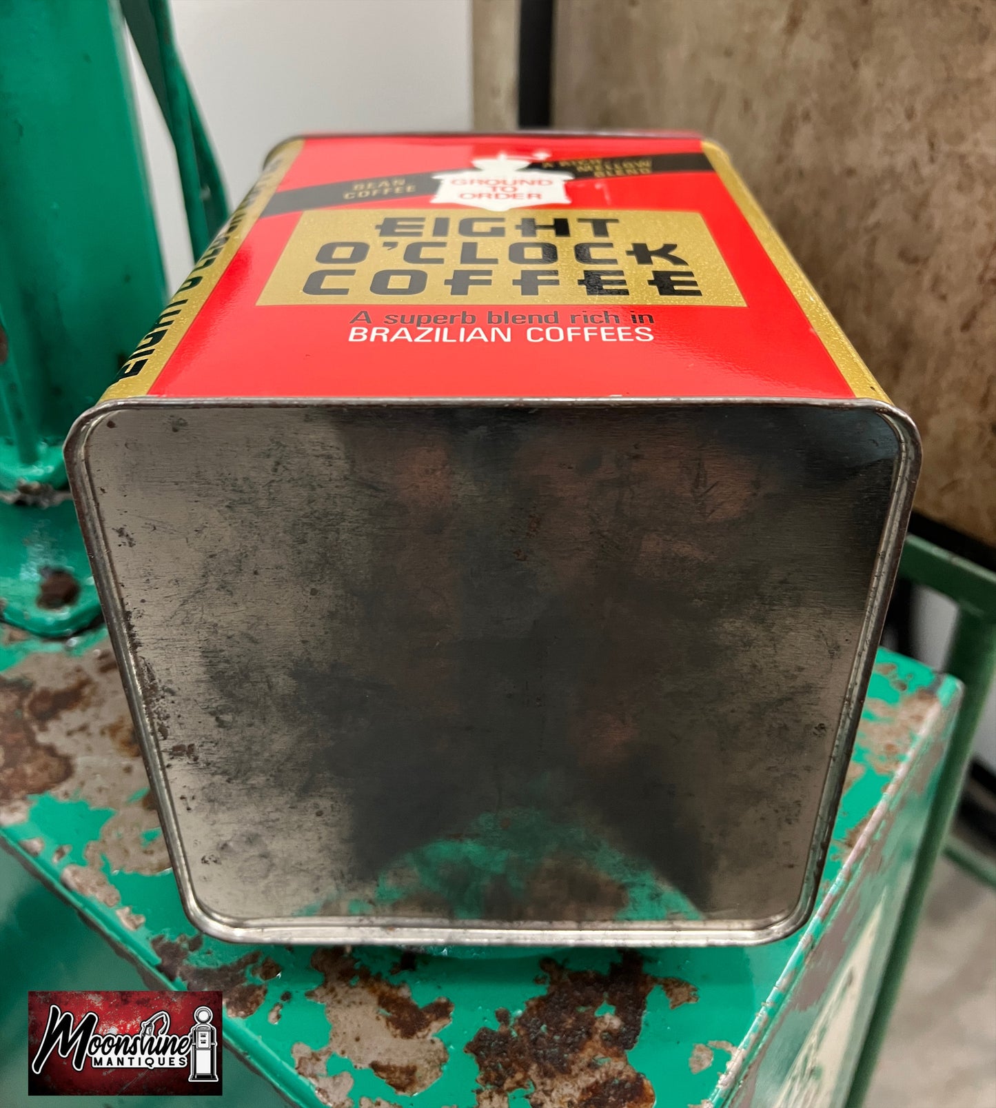 Vtg. EIGHT O'CLOCK COFFEE Tin Can - Free Shipping!