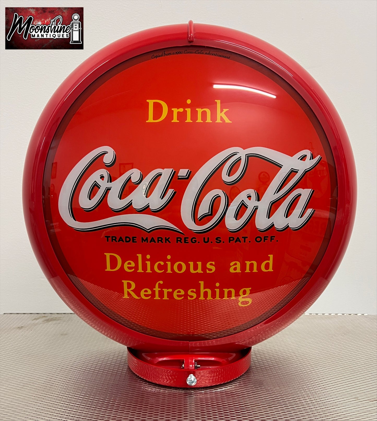 Custom 1960’s COCA COLA Bennett Gas Pump w/ Display Shelves - Free Shipping!