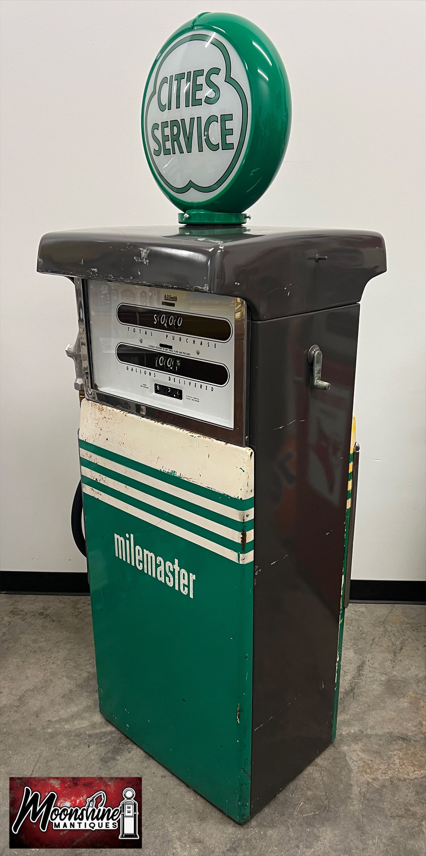 Rustoration 1950’s CITIES SERVICE Gasoline A.O. Smith Gas Pump - Shipping Available!
