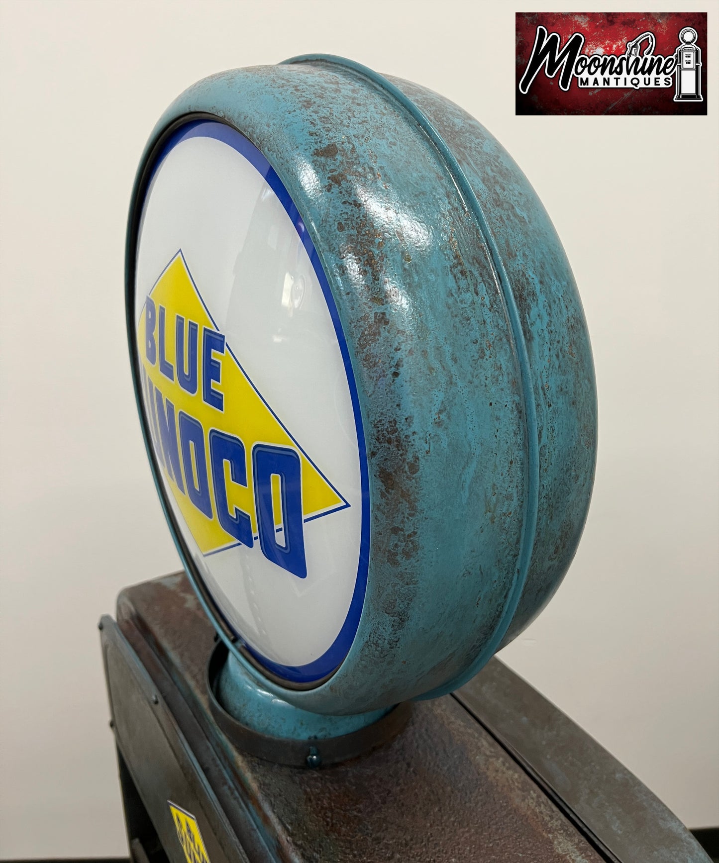 1950’s SUNOCO Gilbarco Gas Pump with Custom Glass Shelves & Bluetooth Speakers - Free Shipping!
