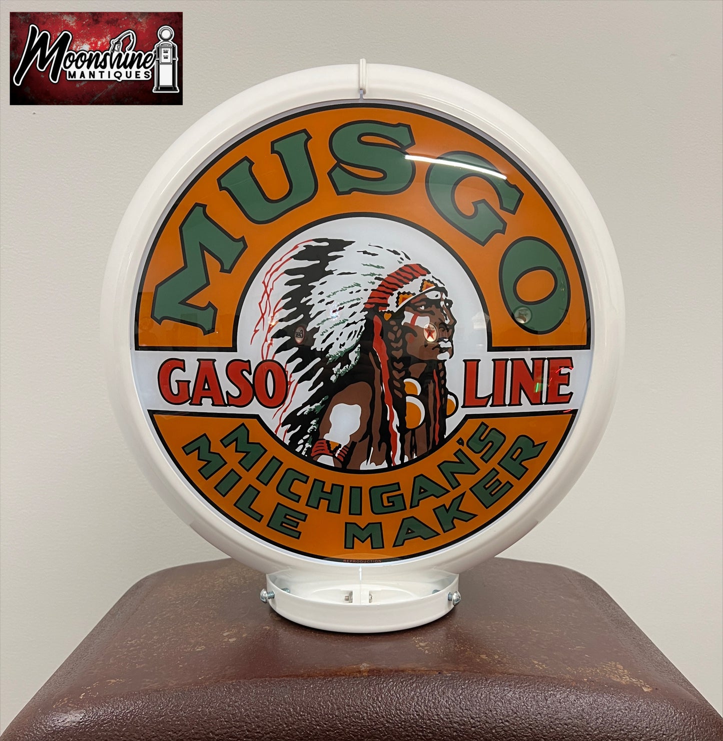Rustoration 1950’s MUSGO GASOLINE Gilbarco Gas Pump w/ Shelves - Free Shipping!