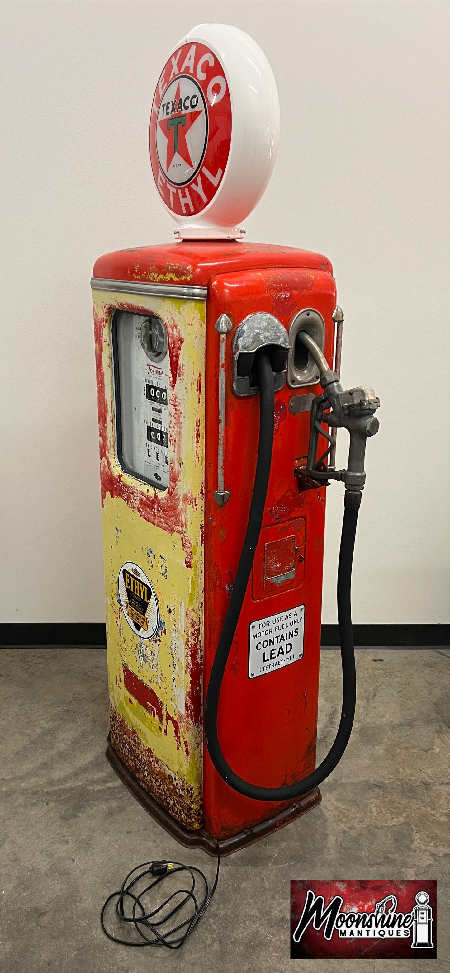 Rustoration 1940’s TEXACO ETHYL Tokheim 39 Gas Pump - Shipping Available!
