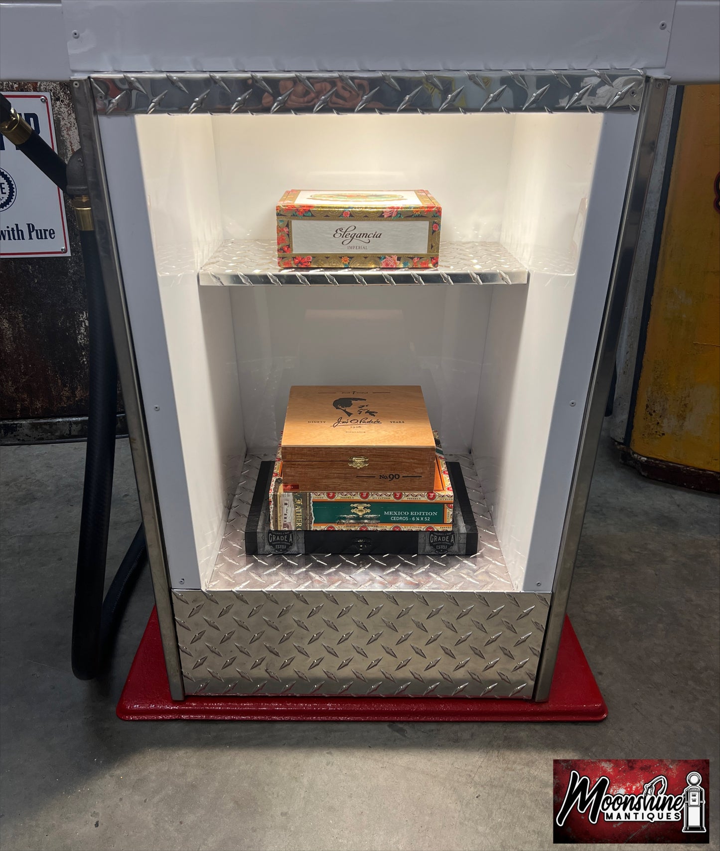 Custom 1960’s Chevrolet OK USED CARS Bennett Gas Pump w/ Display Shelves - Free Shipping!