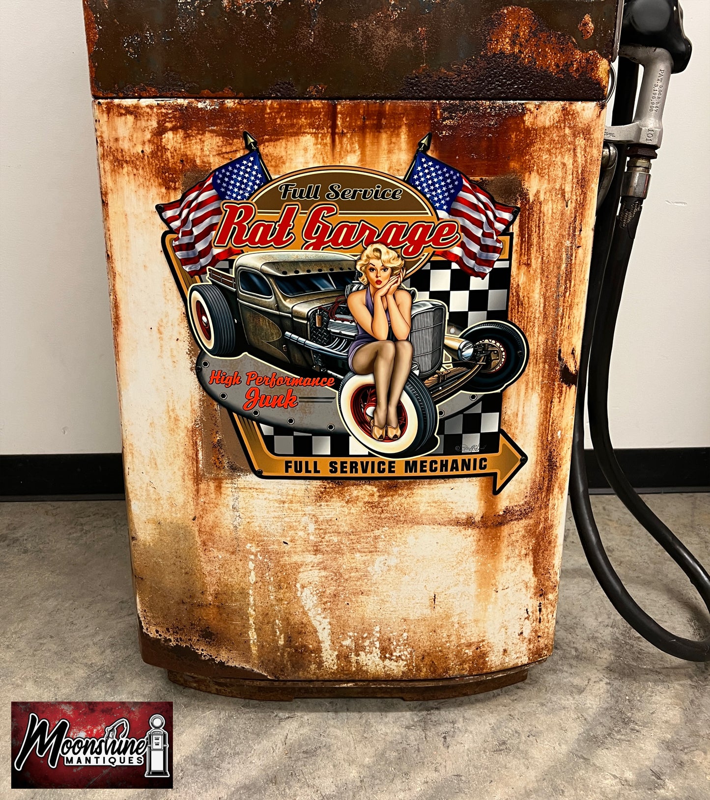 1950’s AMERICAN GASOLINE Rat Rod Garage Gilbarco Gas Pump - Rustoration - Shipping Available!
