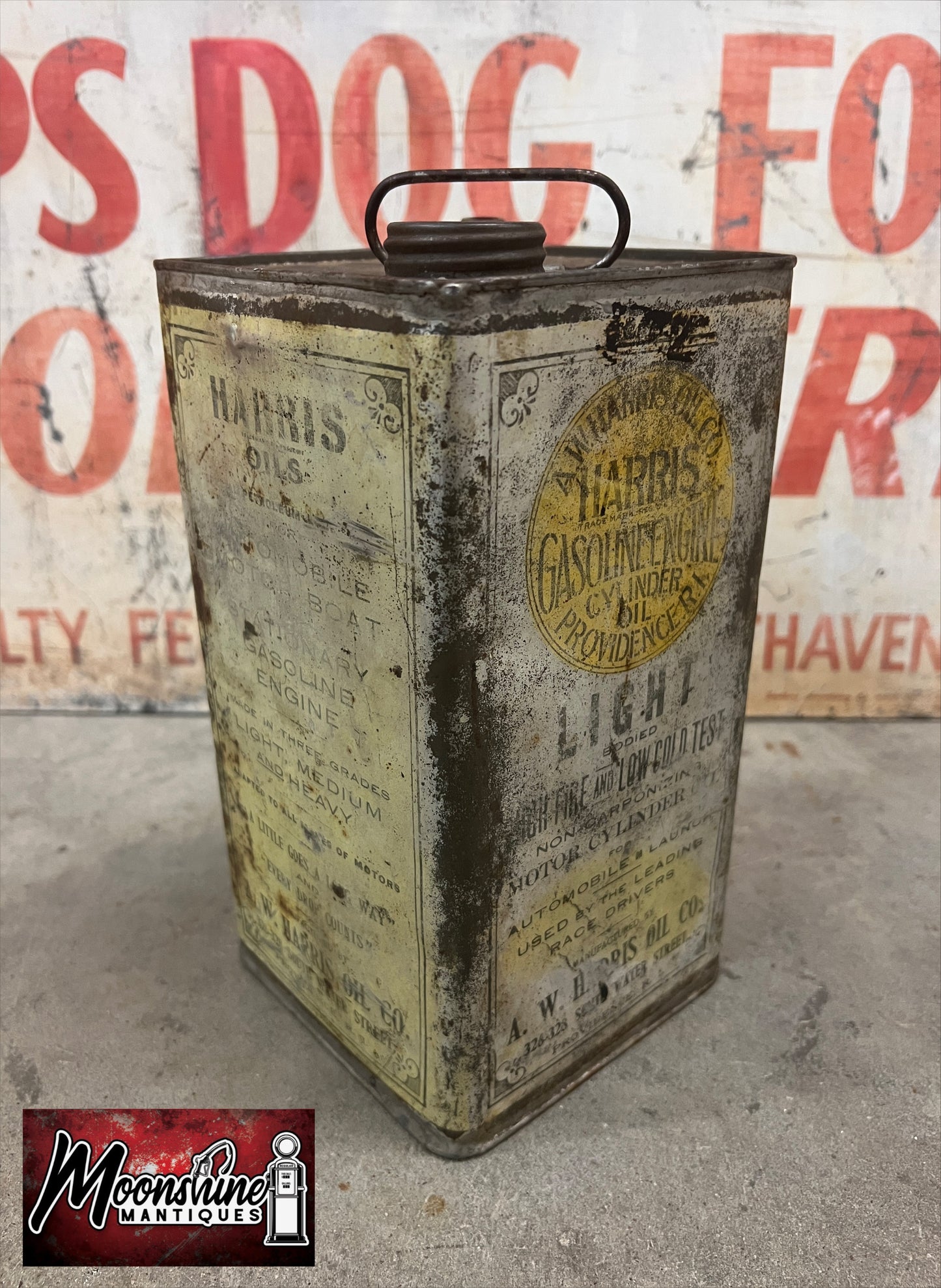 RARE Early 1900's HARRIS Gasoline Engine Cylinder Oil Can - Free Shipping!