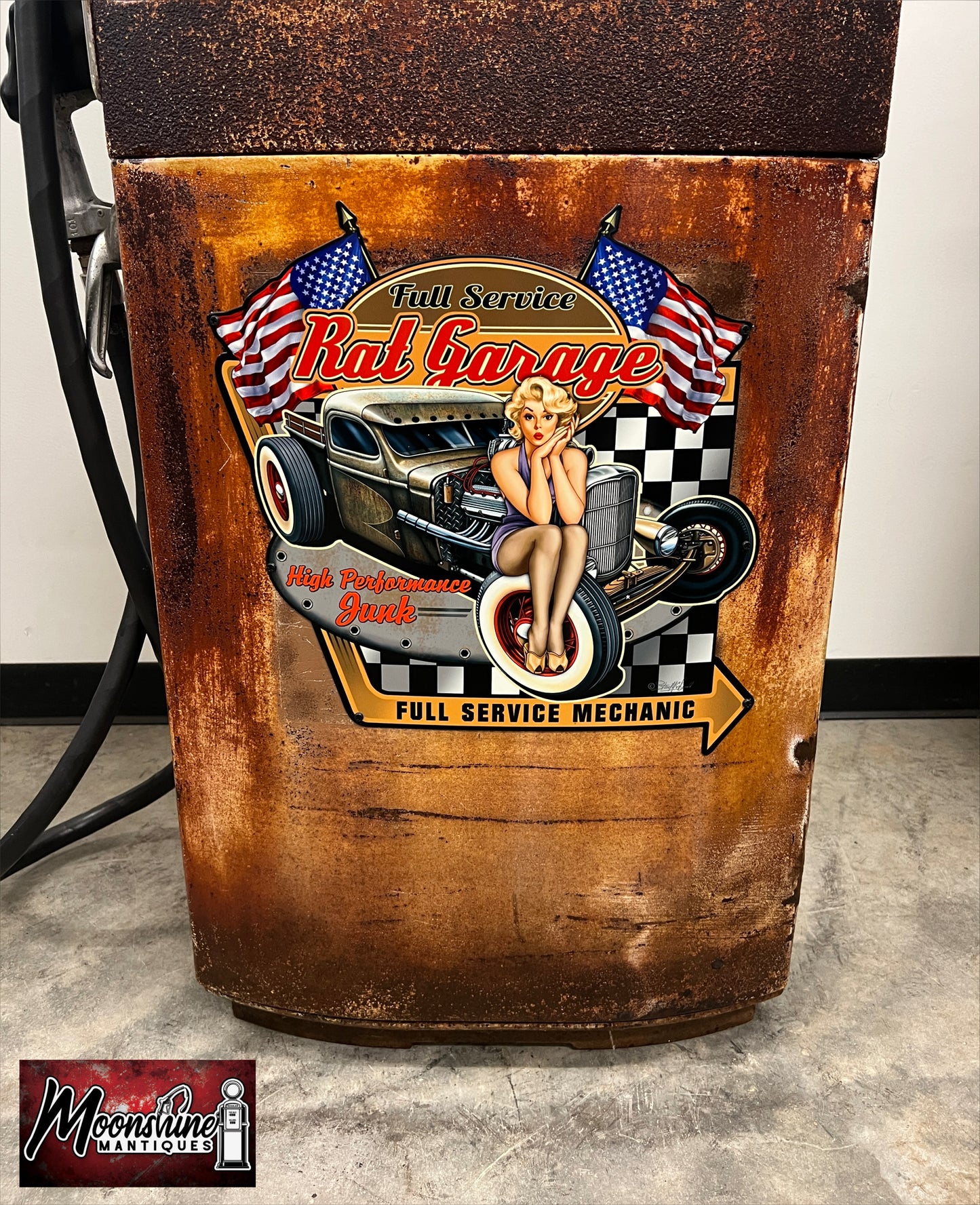 1950’s PURE FIREBIRD Rat Rod Garage Gilbarco Gas Pump - Rustoration - Shipping Available!