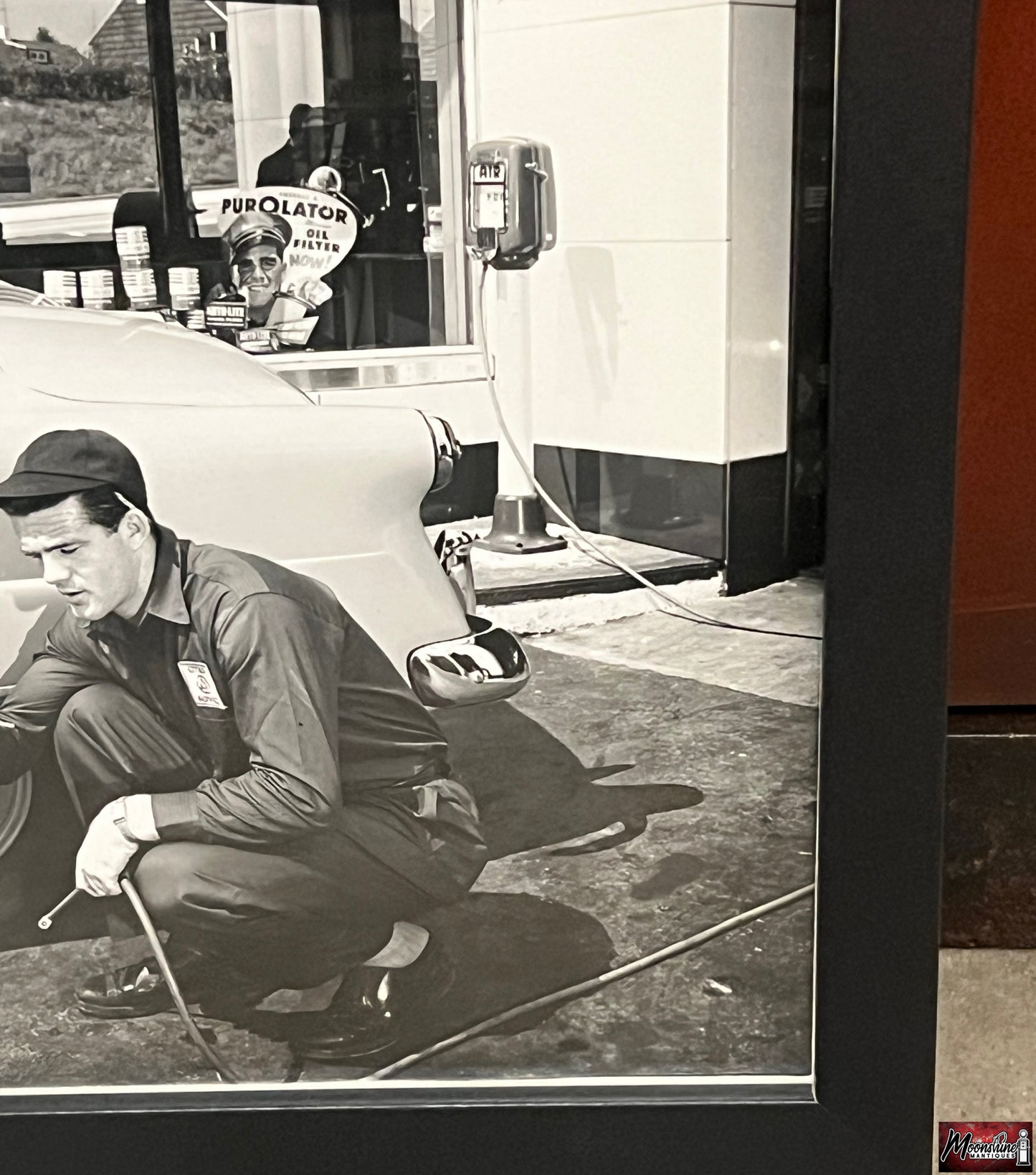 Vtg. Original 1950's CITIES SERVICE STATION Framed Photo - Free Shipping!