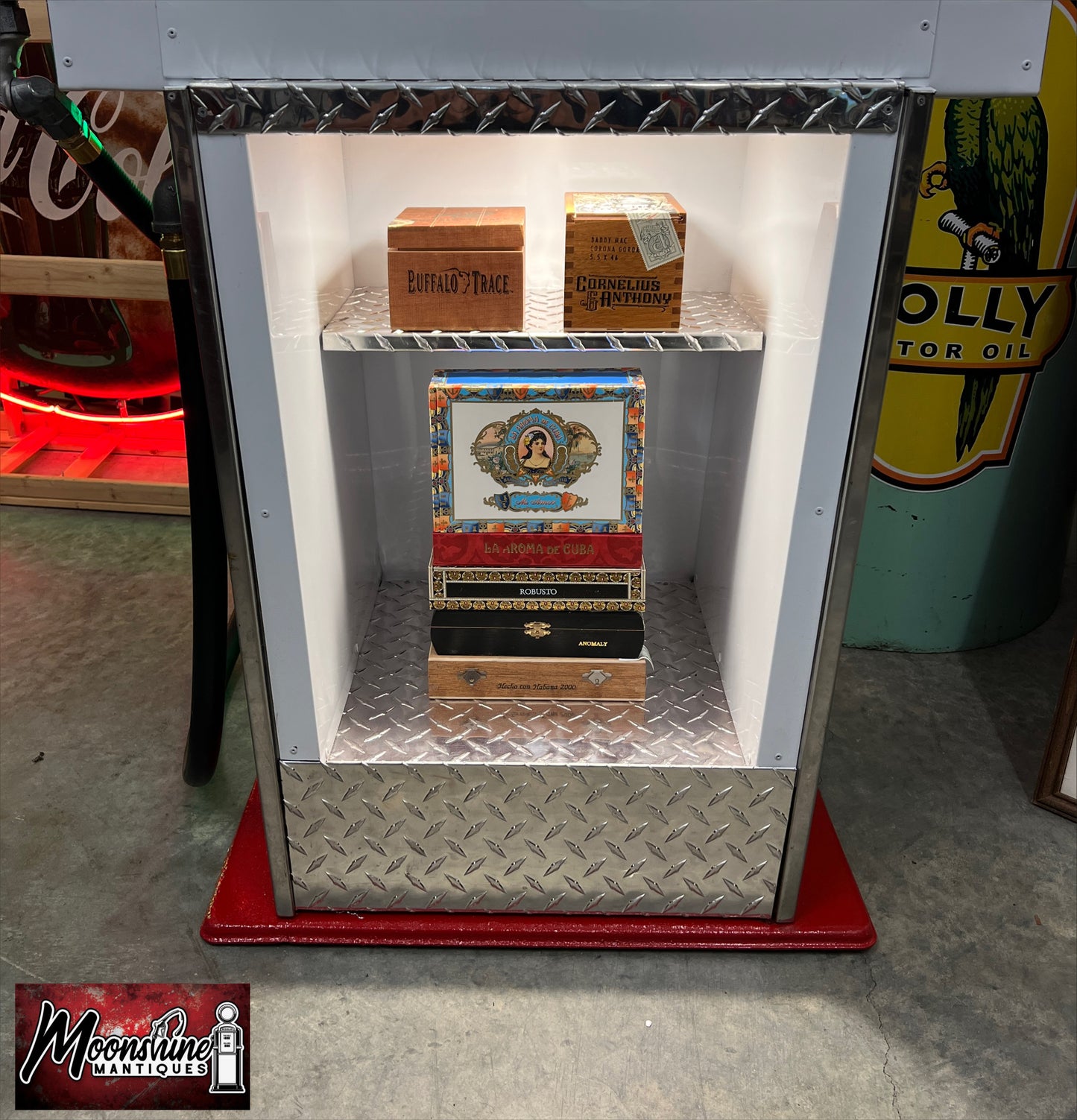 Custom 1960’s COCA COLA Bennett Gas Pump w/ Display Shelves - Free Shipping!