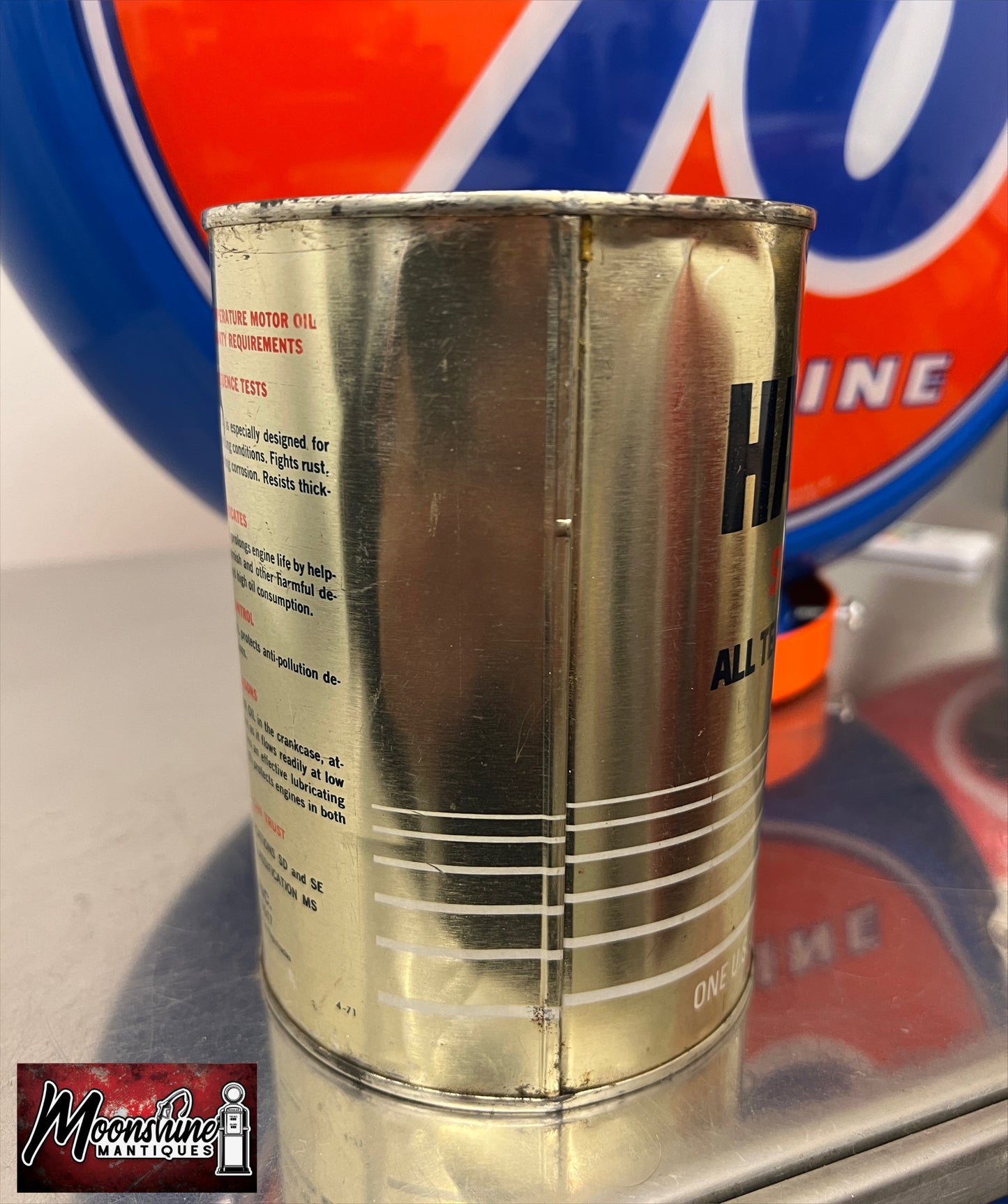 FULL 1970’s TEXACO Havoline Super Premium Motor Oil Can 1 qt. - Free Shipping!