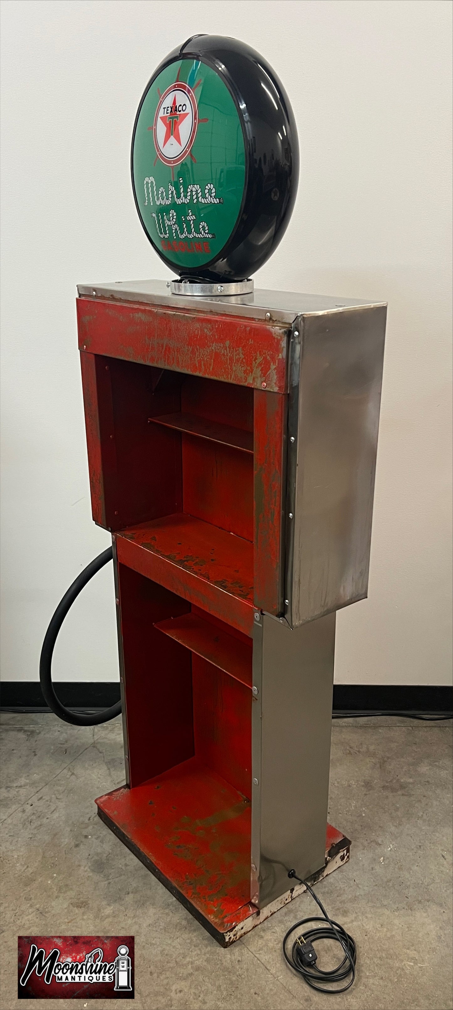 Rustoration 1960’s TEXACO MARINE Gilbarco Gas Pump w/ Shelves - Free Shipping!