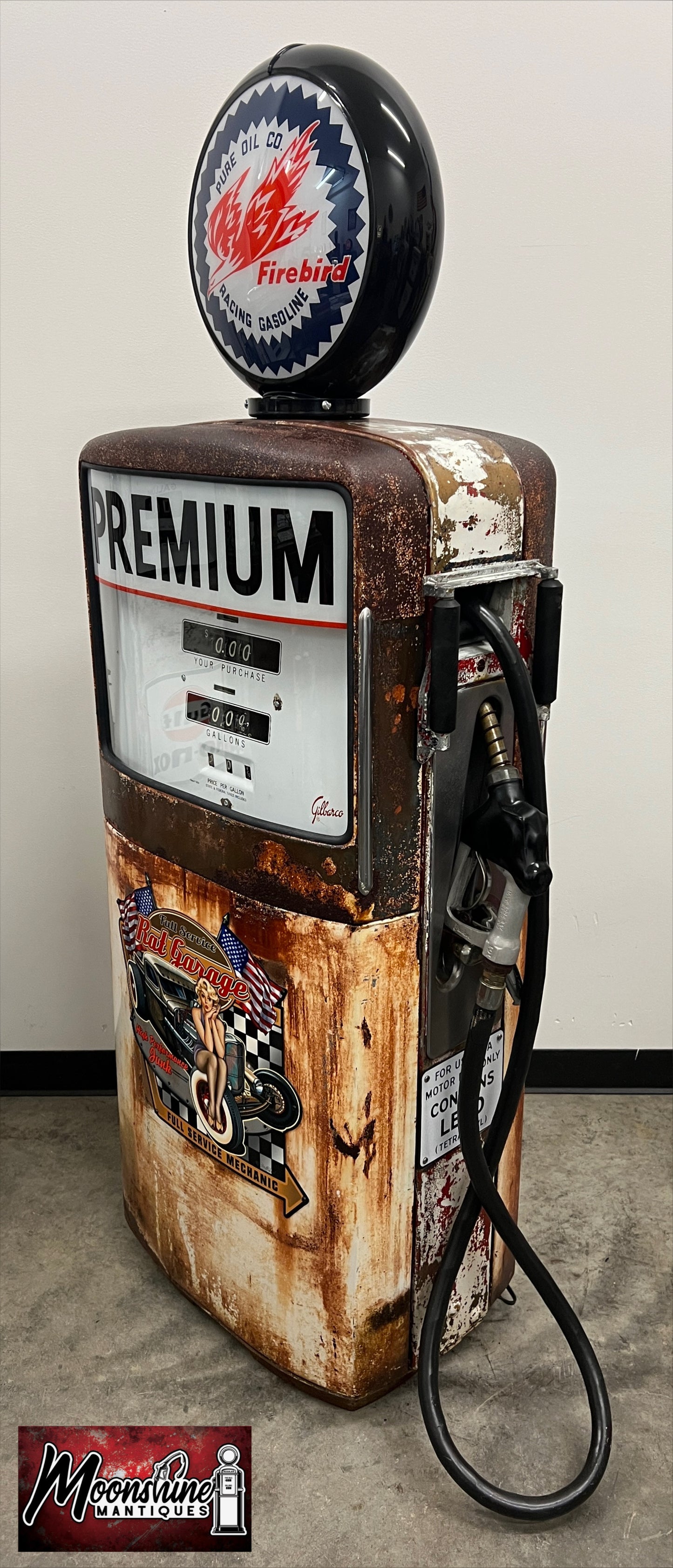 1950’s PURE FIREBIRD Rat Rod Garage Gilbarco Gas Pump - Rustoration - Shipping Available!