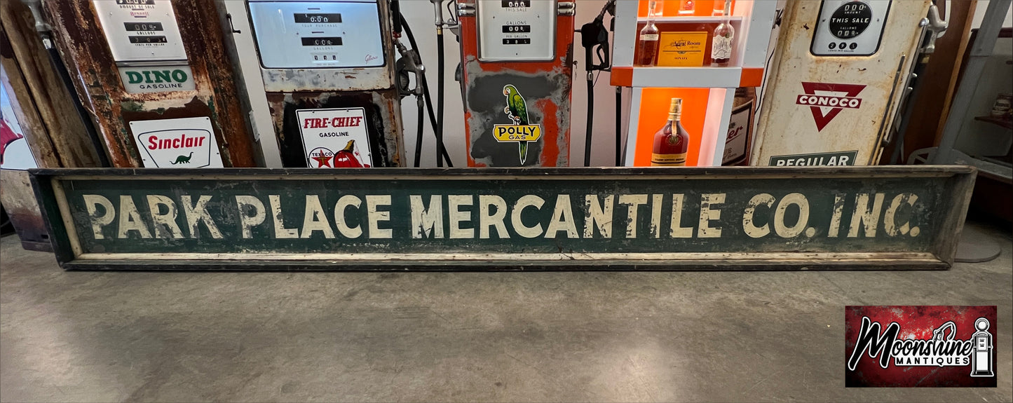 Early Vtg. PARK PLACE MERCANTILE Store Sign - Free Shipping!