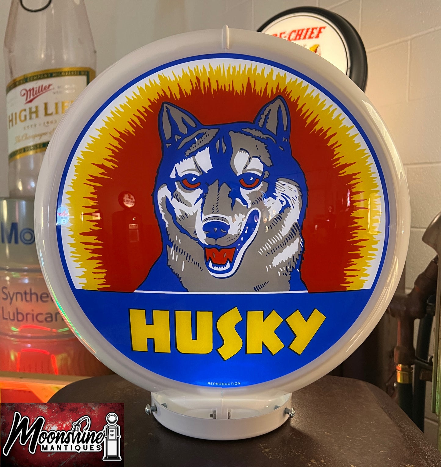 Rustoration 1950’s HUSKY GASOLINE Gilbarco Gas Pump w/ Shelves - Free Shipping!