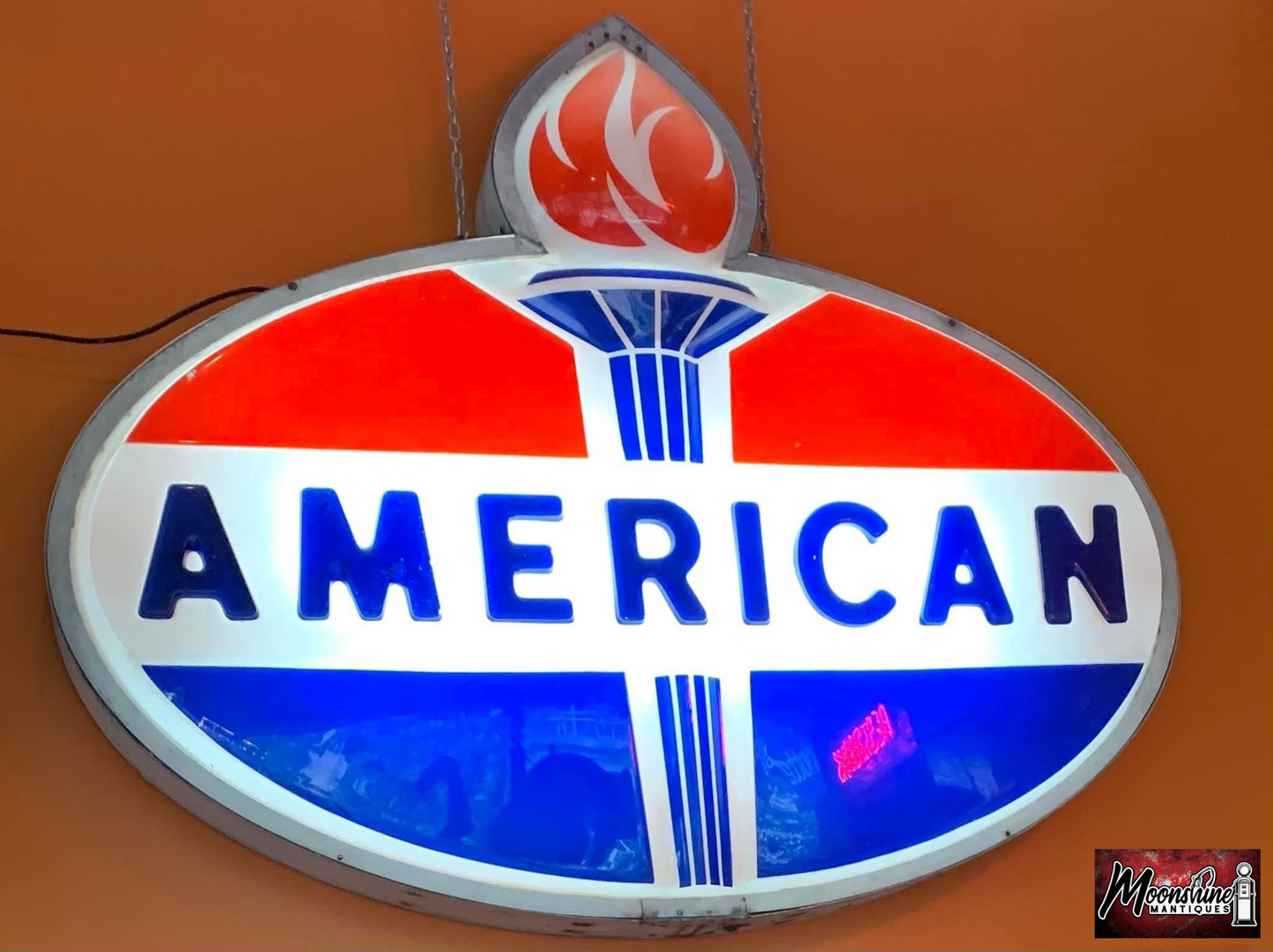 Vtg. 1960’s AMERICAN GASOLINE Service Station Sign - Shipping Available!