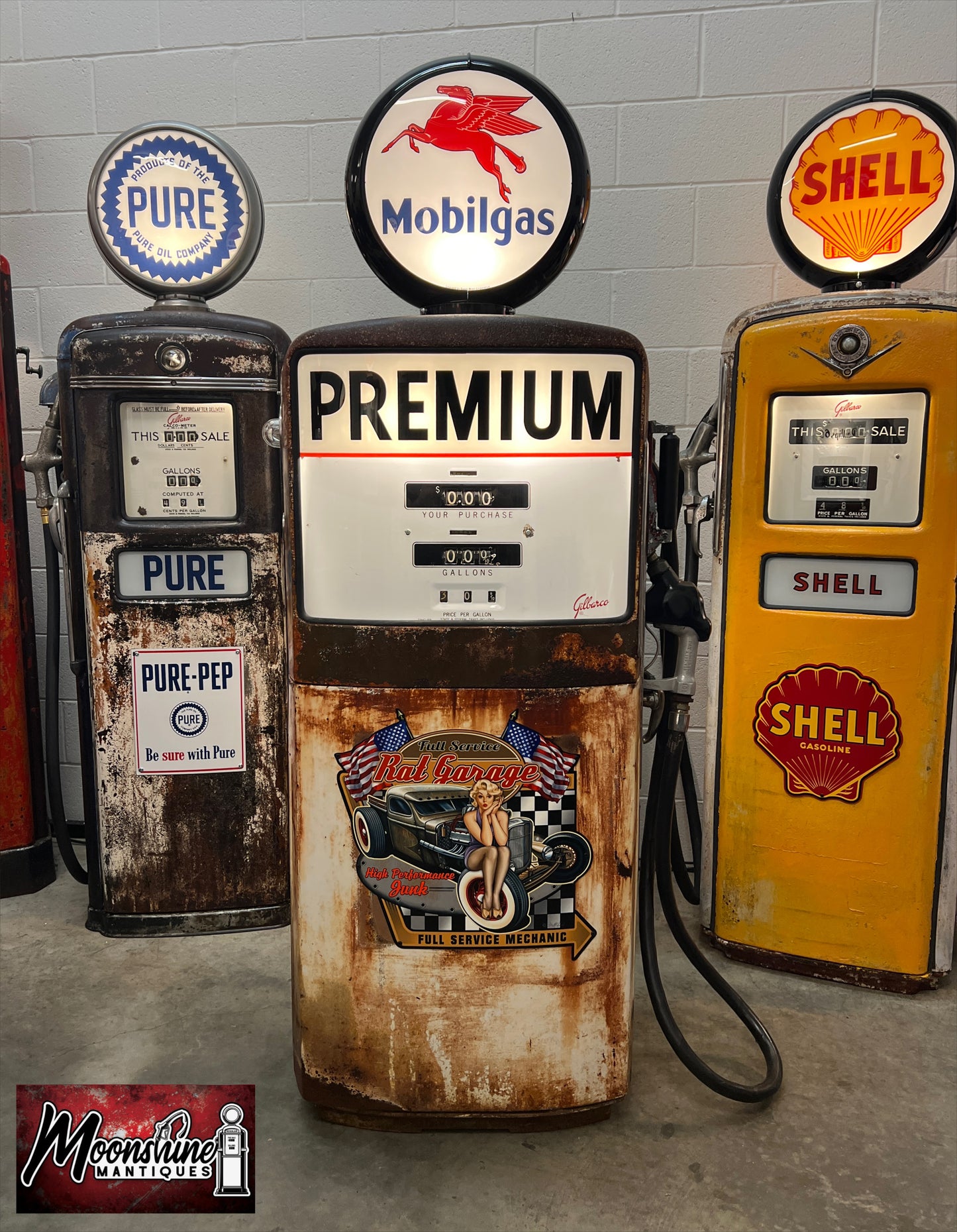 1950’s MOBIL Mobilgas Rat Rod Garage Gilbarco Gas Pump - Rustoration - Shipping Available!