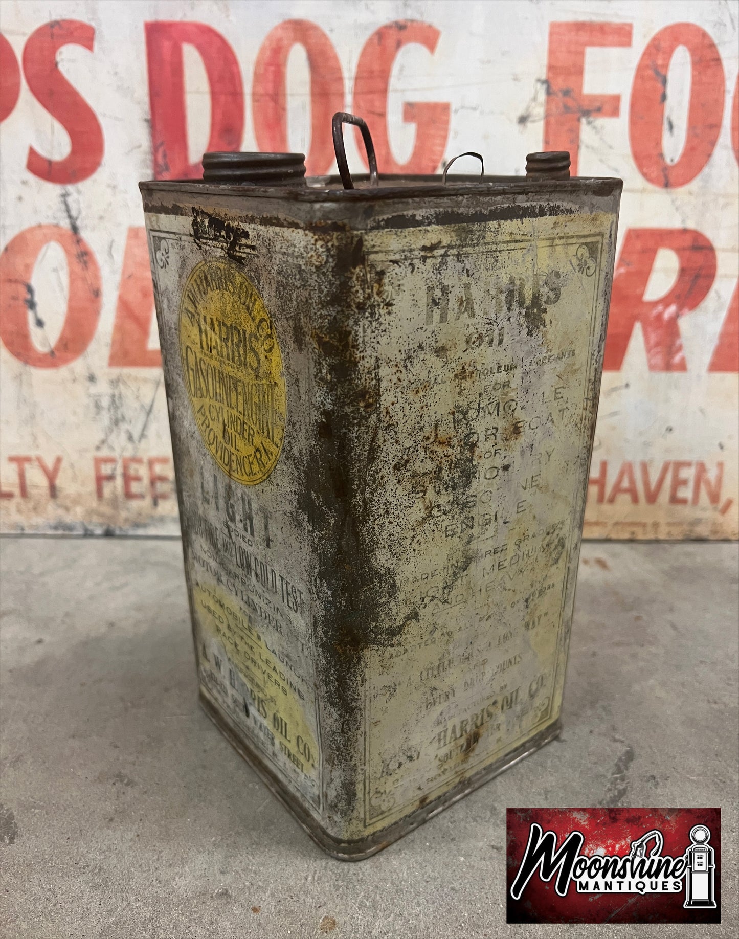 RARE Early 1900's HARRIS Gasoline Engine Cylinder Oil Can - Free Shipping!