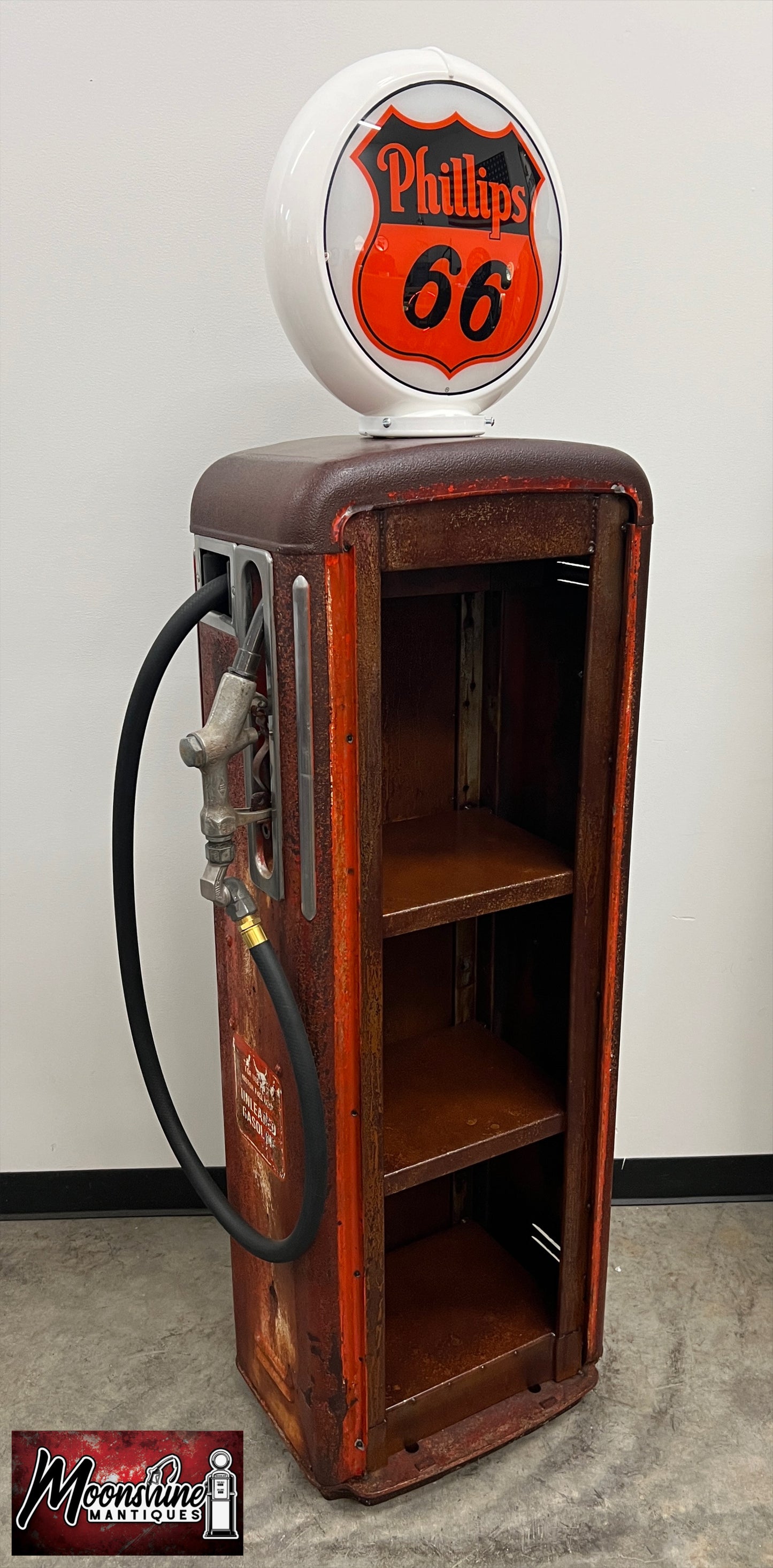 Rustoration 1950’s PHILLIPS 66 Gilbarco Gas Pump w/ Shelves - Free Shipping!