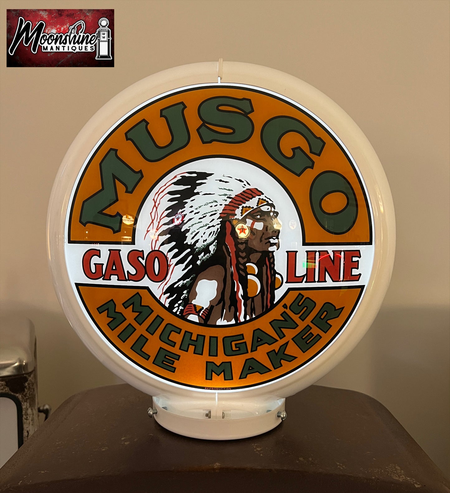 Rustoration 1950’s MUSGO GASOLINE Gilbarco Gas Pump w/ Shelves - Free Shipping!