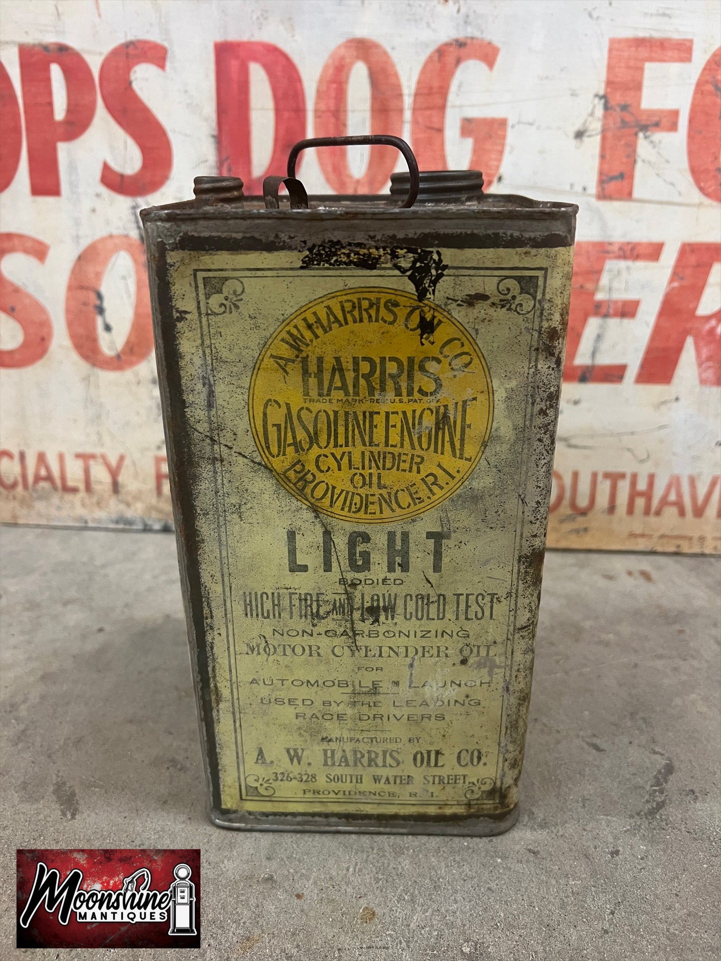 RARE Early 1900's HARRIS Gasoline Engine Cylinder Oil Can - Free Shipping!