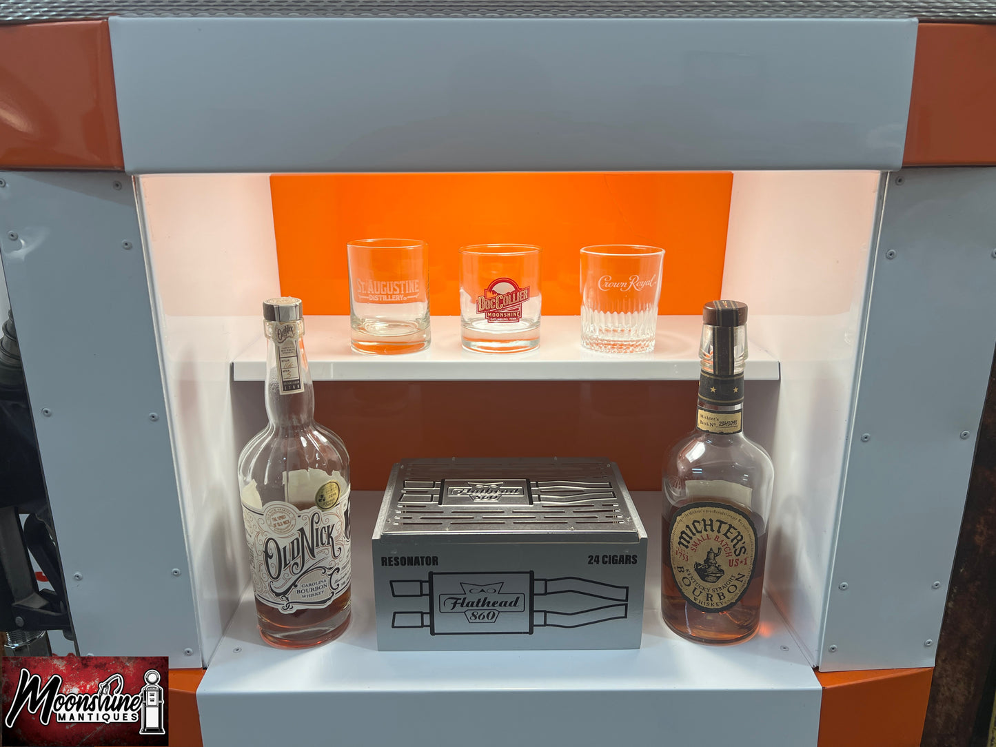Custom 1960’s HARLEY DAVIDSON MOTORCYCLES Tokheim Gas Pump w/ Display Shelves - Free Shipping!