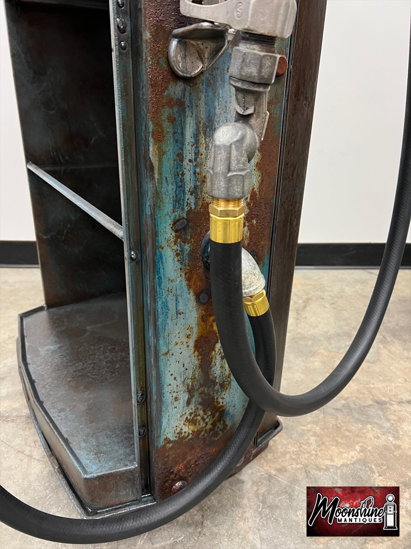 1950’s SUNOCO Gilbarco Gas Pump with Custom Glass Shelves & Bluetooth Speakers - Free Shipping!