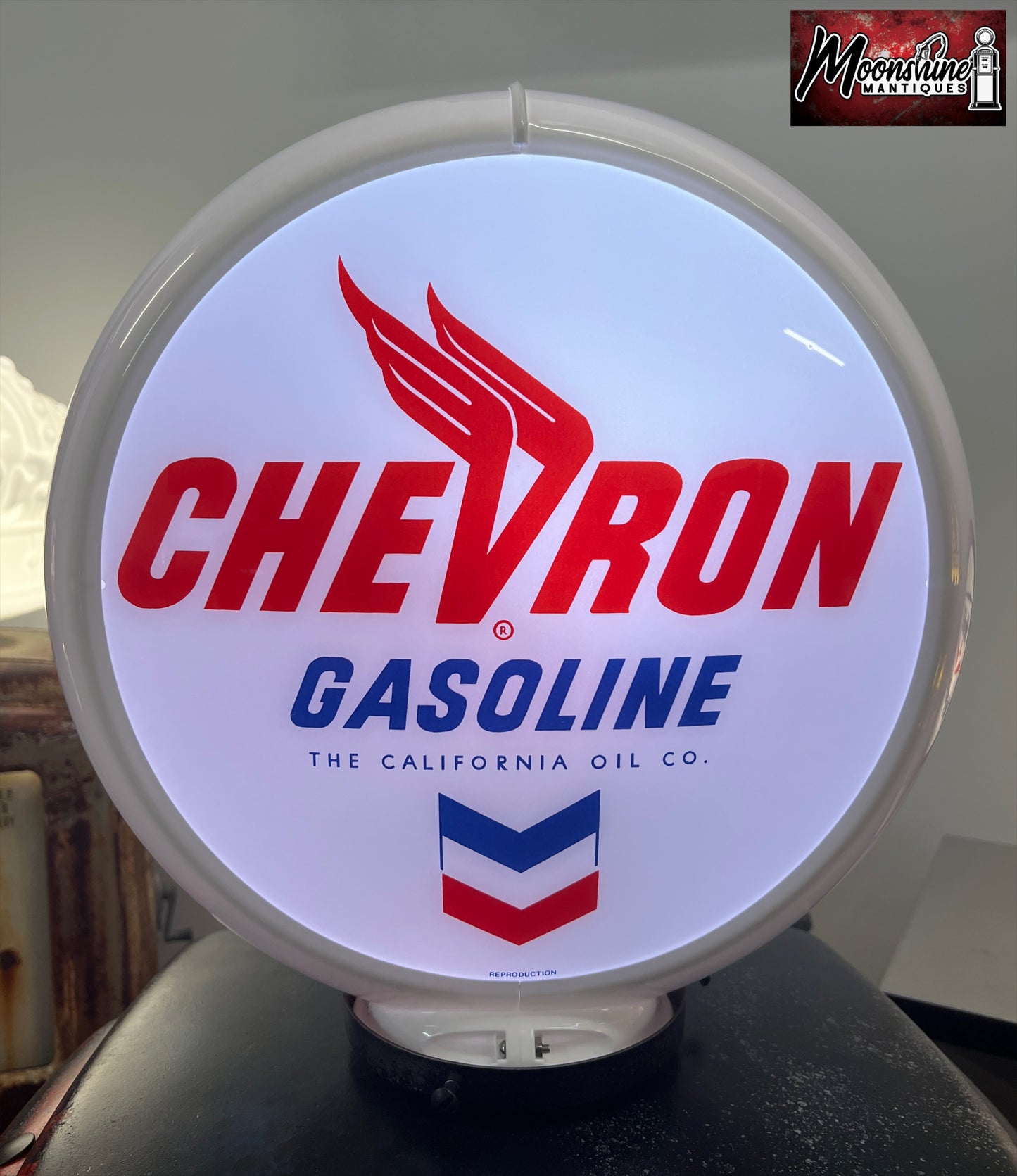 Rustoration 1950’s CHEVRON GASOLINE Tokheim Gas Pump w/ Shelves - Shipping Available!
