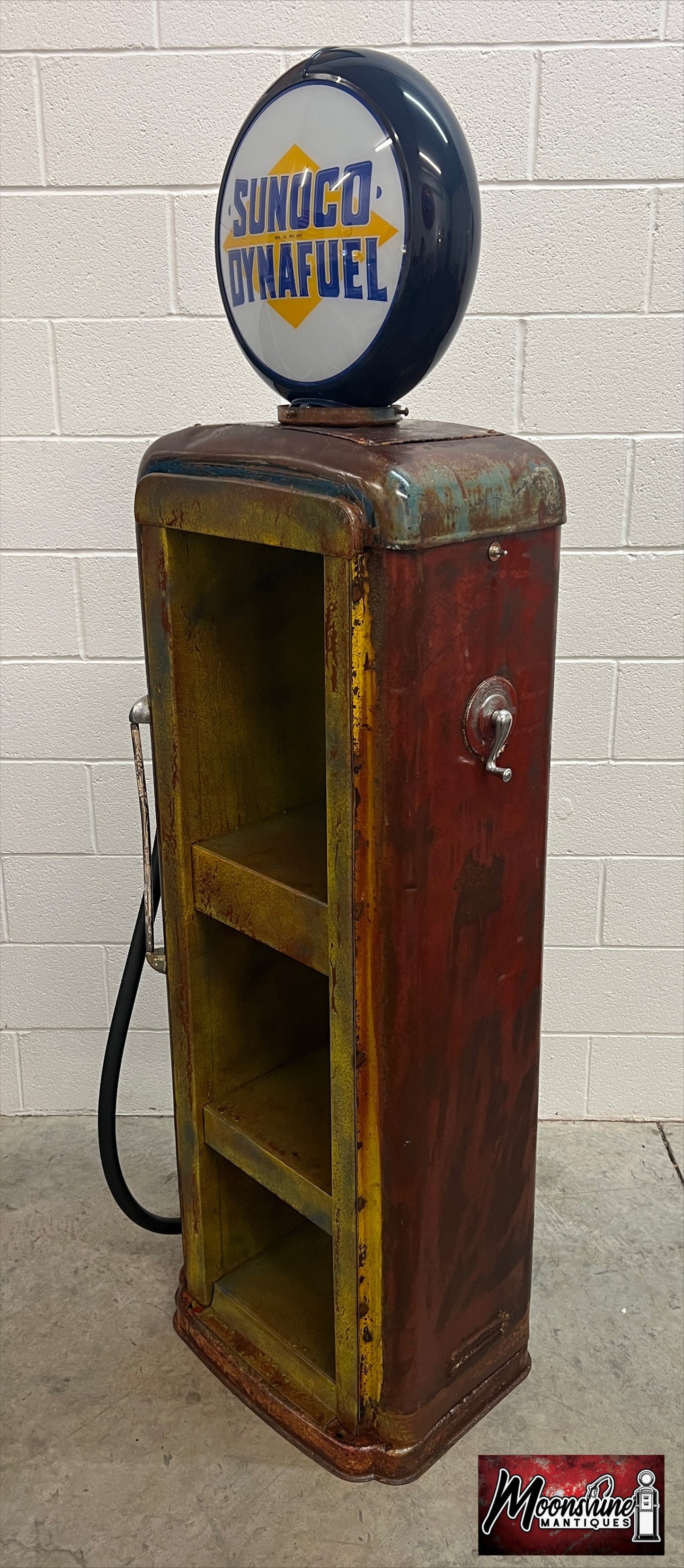 Rustoration 1940’s SUNOCO DYNAFUEL Gilbarco Gas Pump w/ Shelves - Mancave Decor - Free Shipping!