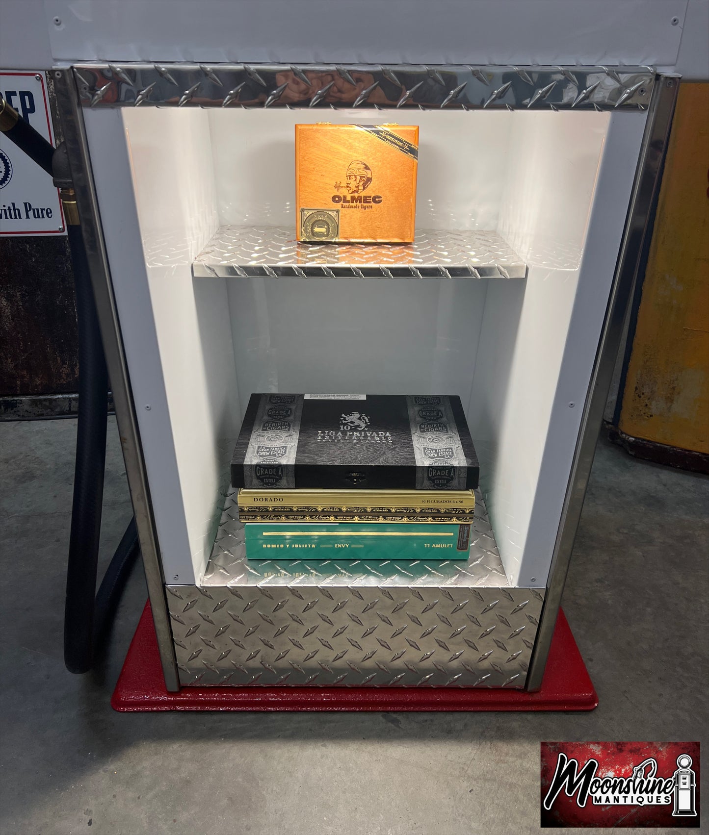 Custom 1960’s PHILLIPS 66 Bennett Gas Pump w/ Display Shelves - Free Shipping!