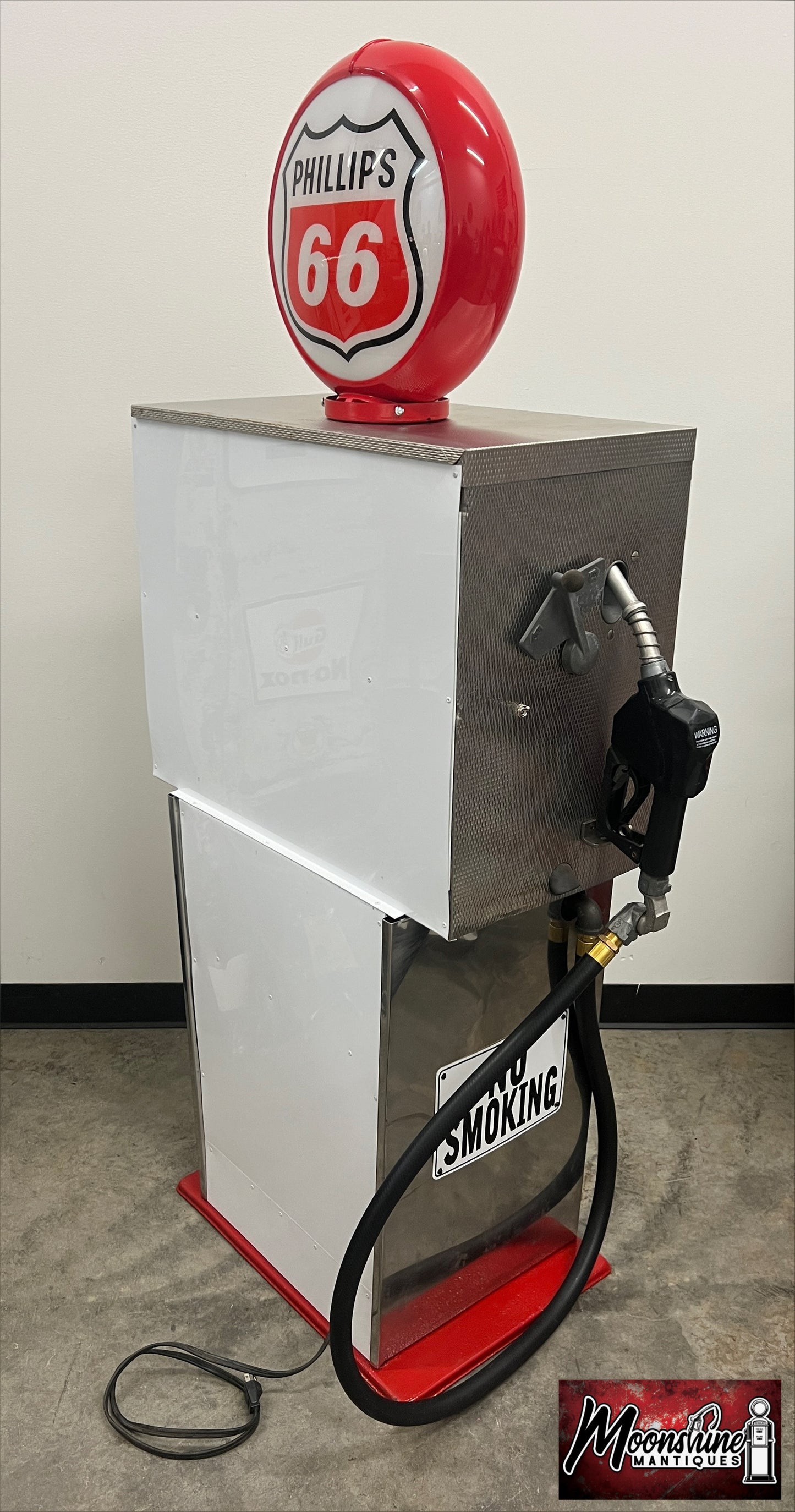 Custom 1960’s PHILLIPS 66 Bennett Gas Pump w/ Display Shelves - Free Shipping!
