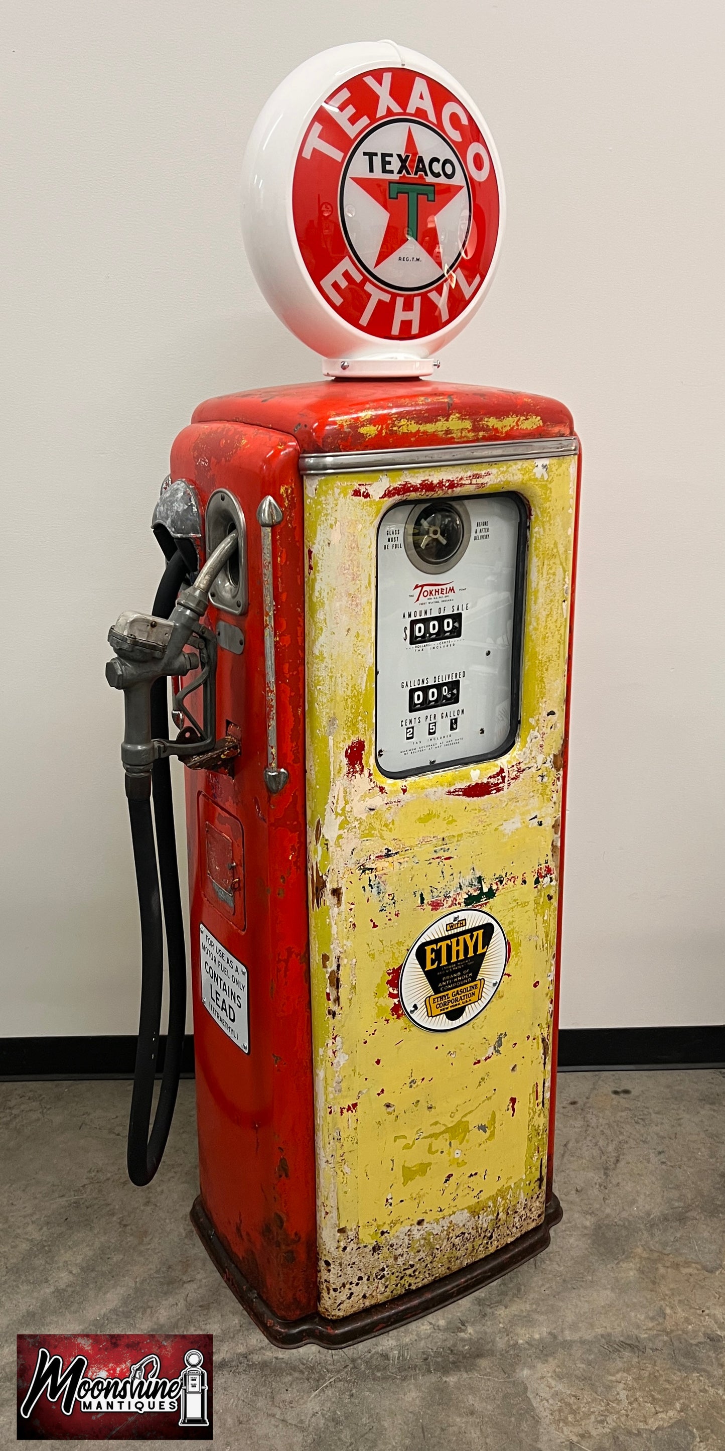 Rustoration 1940’s TEXACO ETHYL Tokheim 39 Gas Pump - Shipping Available!