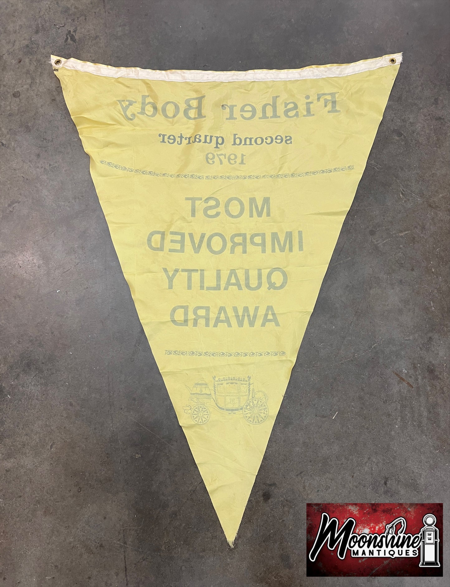 Original 1979 FISHER BODY Award Banner / Sign - GM General Motors - Free Shipping!