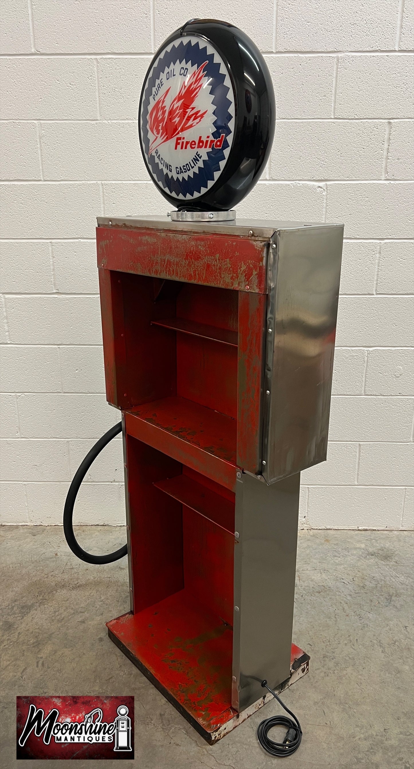 Rustoration 1960’s PURE Firebird Racing Gas Pump w/ Shelves - Mancave Decor - Free Shipping!