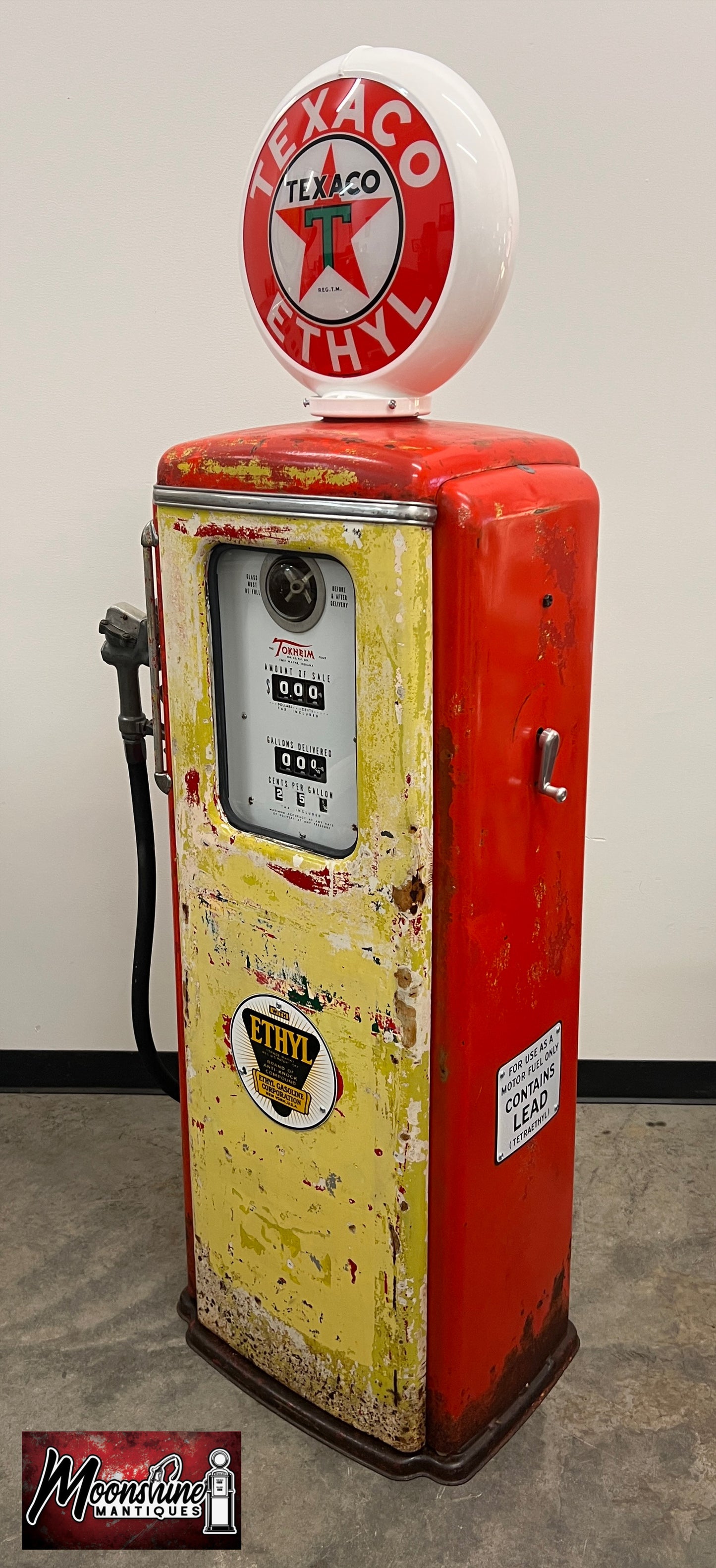 Rustoration 1940’s TEXACO ETHYL Tokheim 39 Gas Pump - Shipping Available!