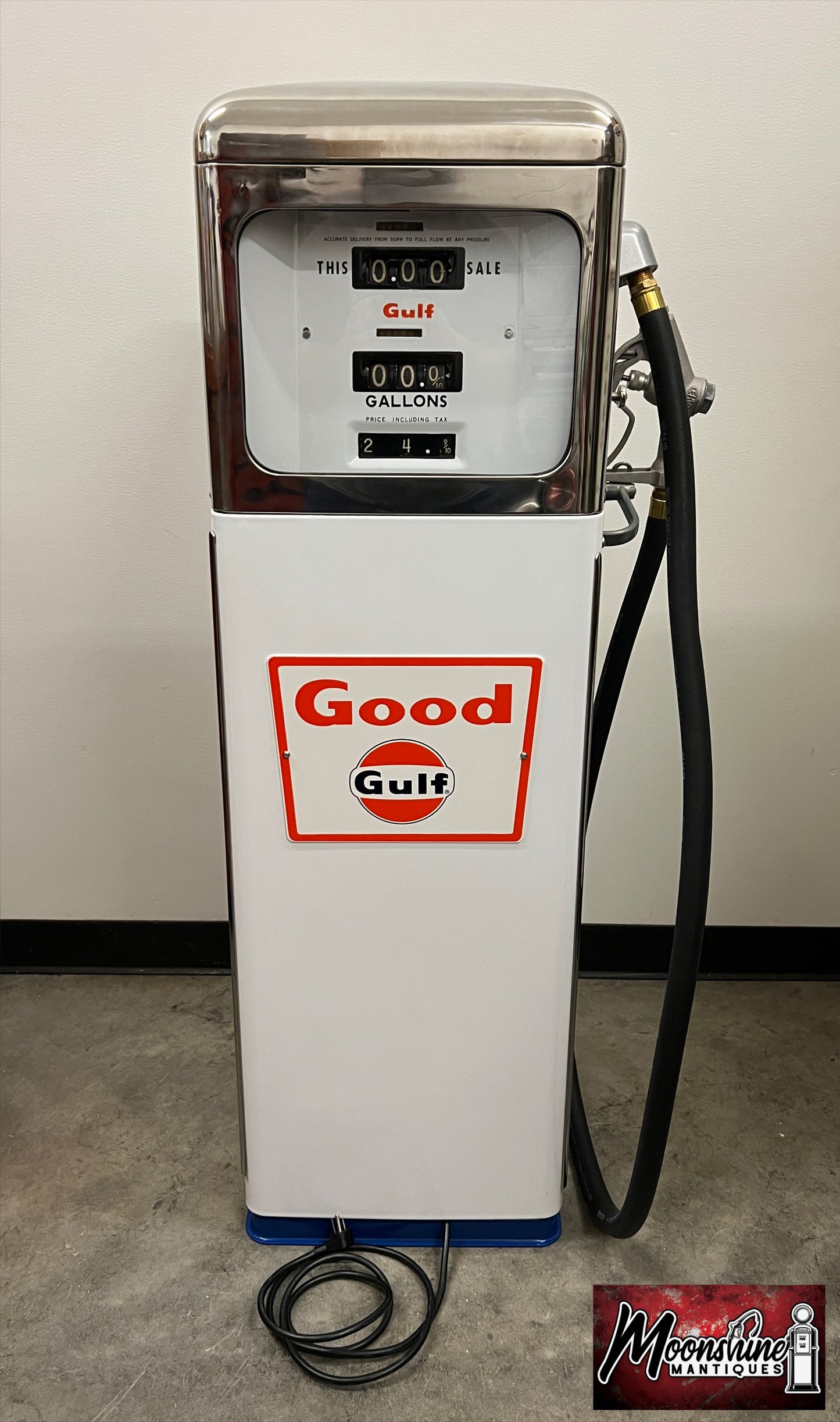 Restored 1960’s GULF GASOLINE Bowser Gas Pump - Shipping Available!