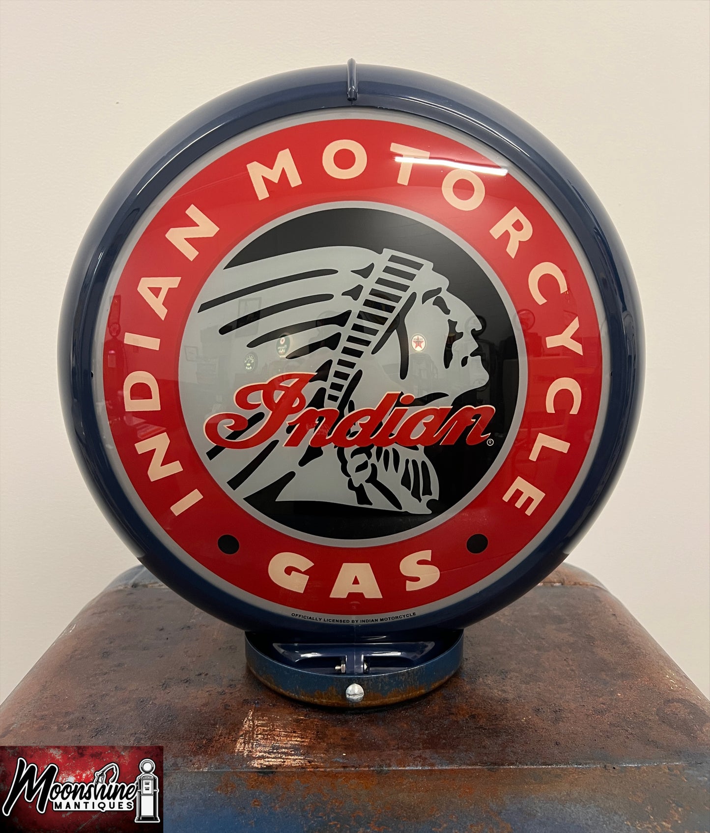 1940’s INDIAN MOTORCYCLE Gas Pump w/ Custom Made Whiskey Bar & Cigar Humidor - Free Shipping!