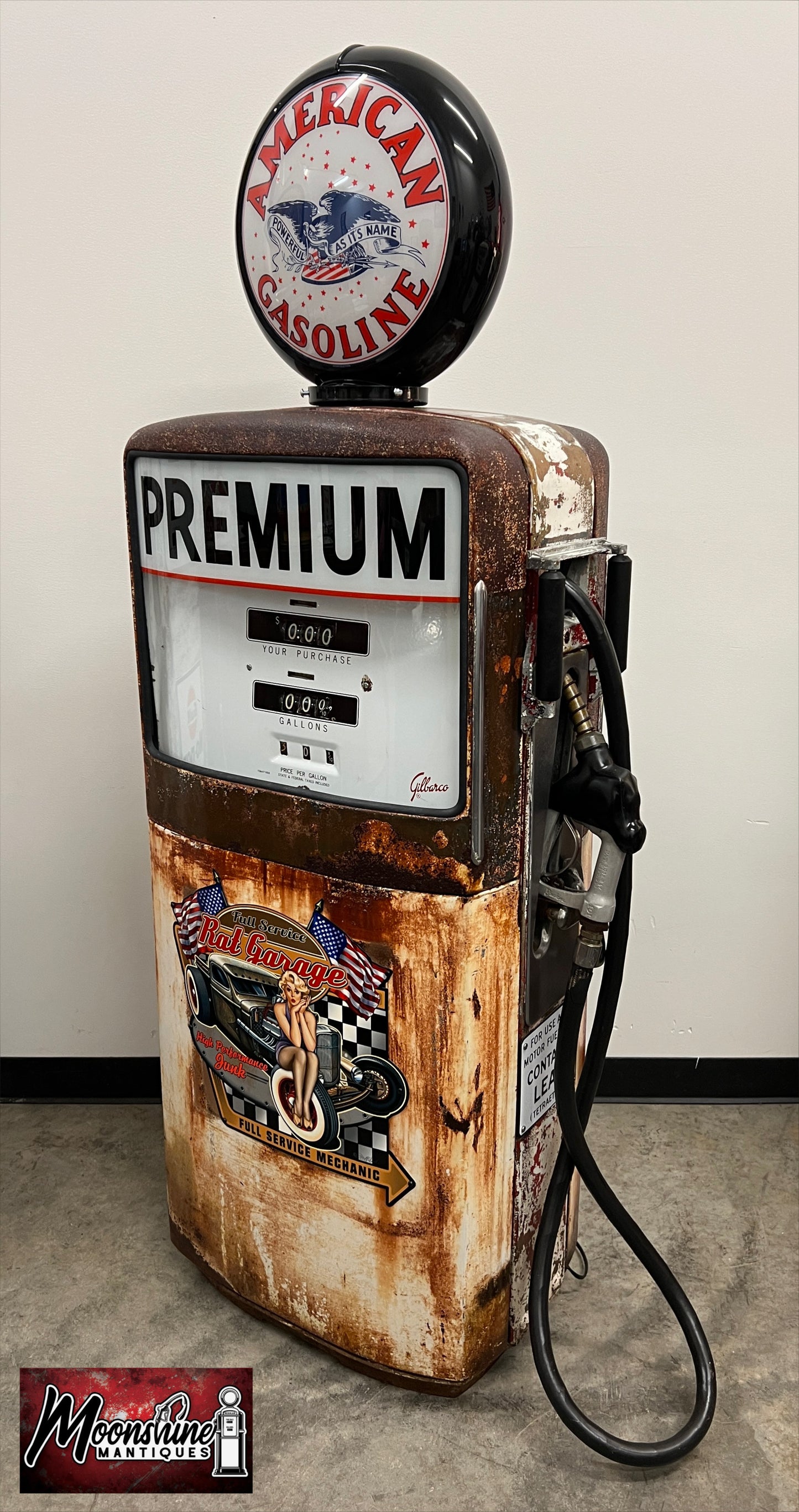 1950’s AMERICAN GASOLINE Rat Rod Garage Gilbarco Gas Pump - Rustoration - Shipping Available!