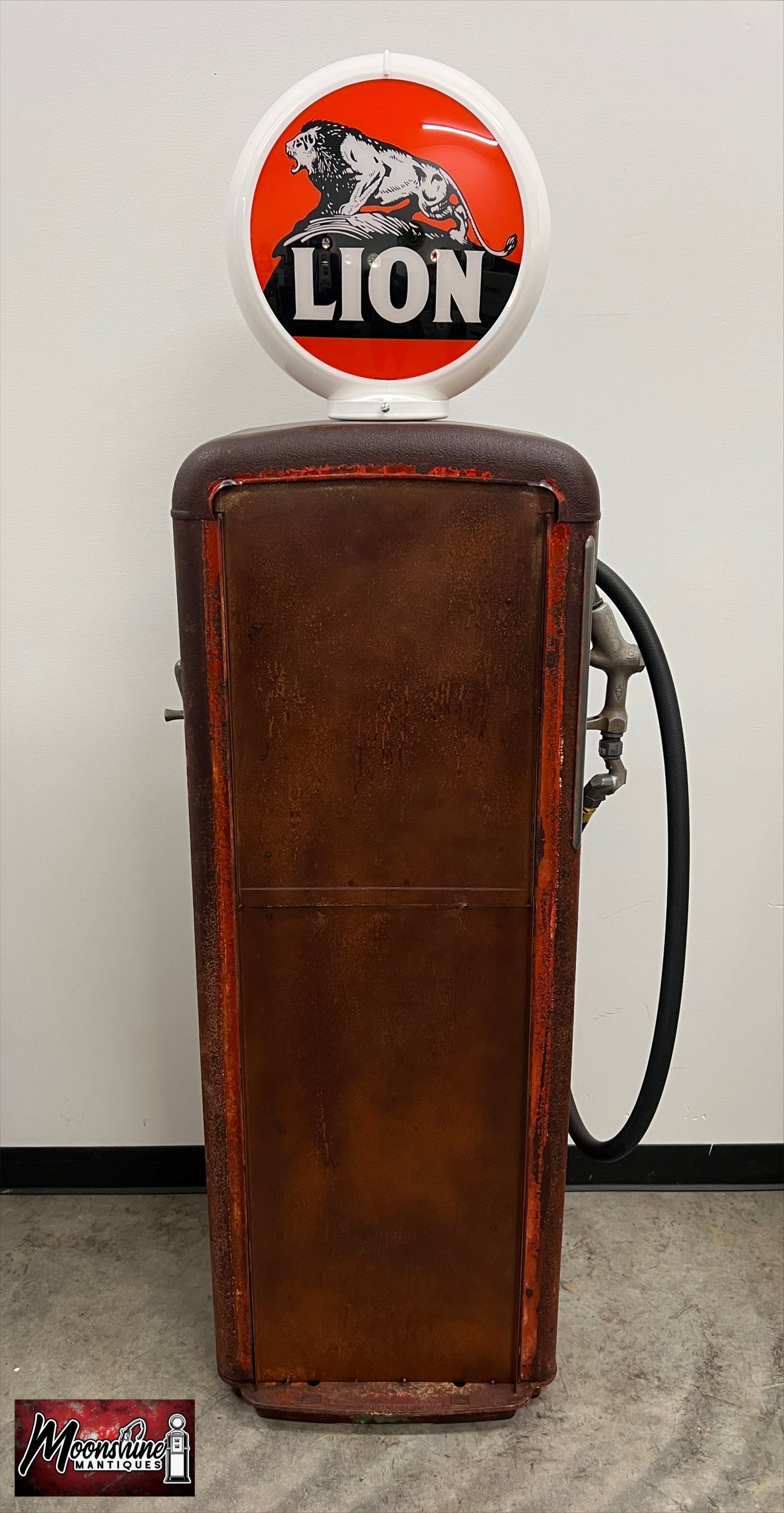 Rustoration 1950’s LION GASOLINE Gilbarco Gas Pump w/ Shelves - Free Shipping!