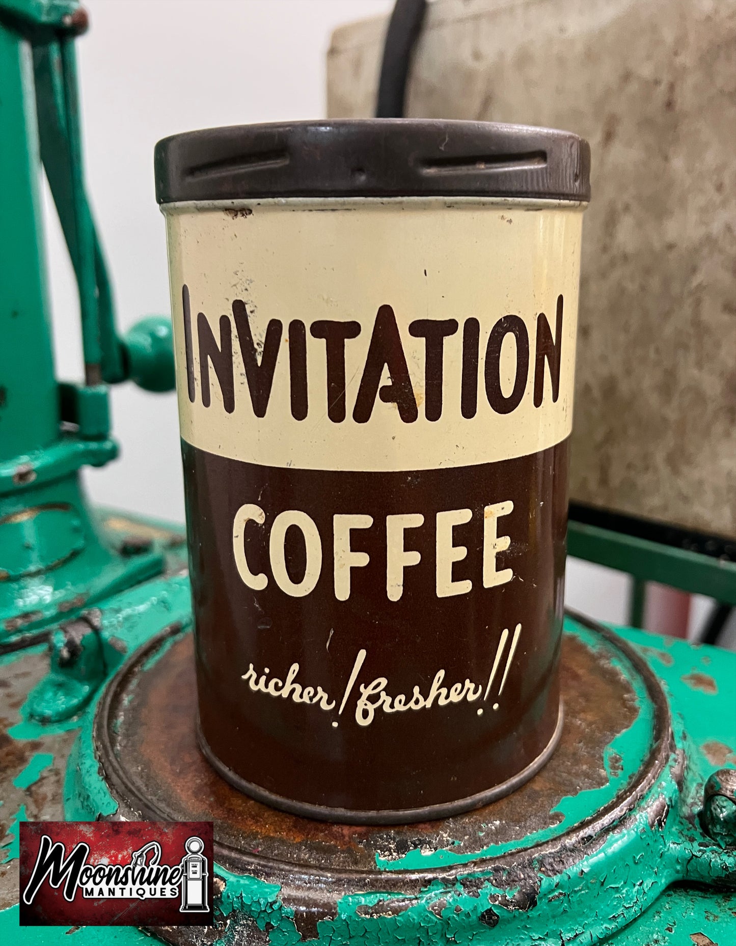 Vtg. INVITATION COFFEE Tin Can - Free Shipping!